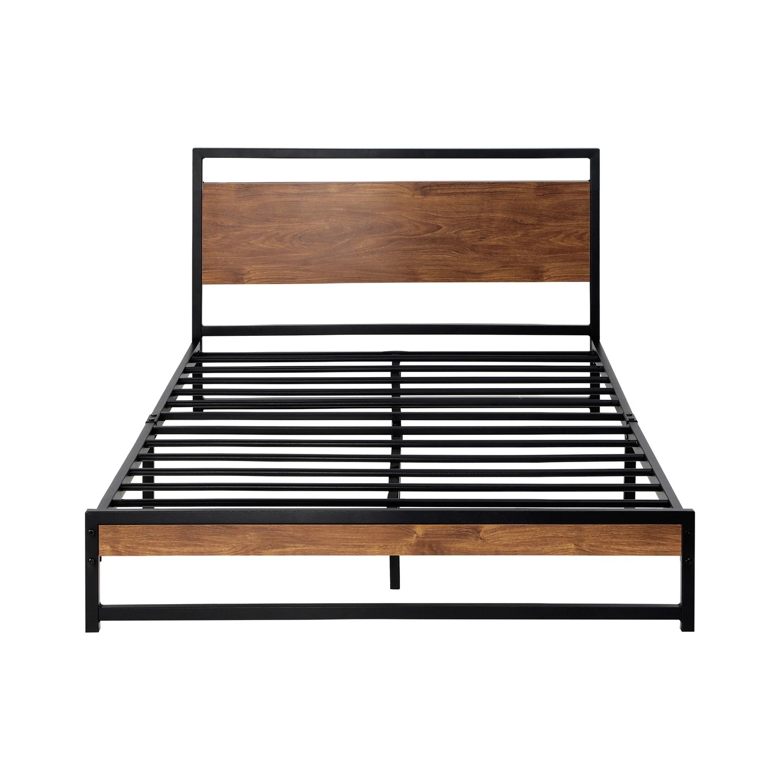 6 Oikiture Metal Bed Frame Single Size Beds Base Platform
 - Black, 6 of 9