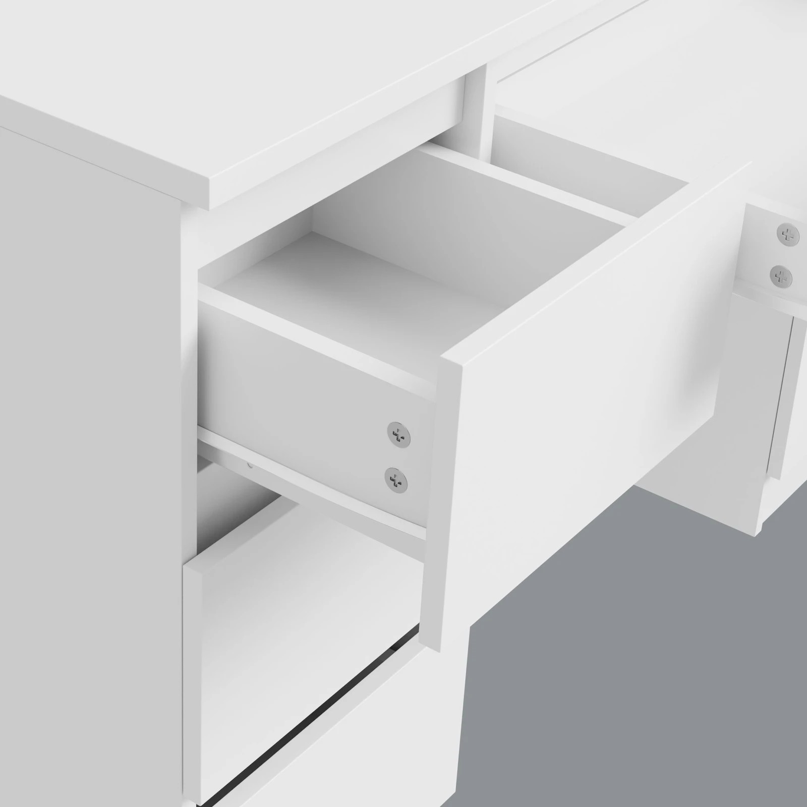 3 Alfordson Dressing Table Stool Set Makeup Mirror Desk LED 12 Bulbs - White, 3 of 10