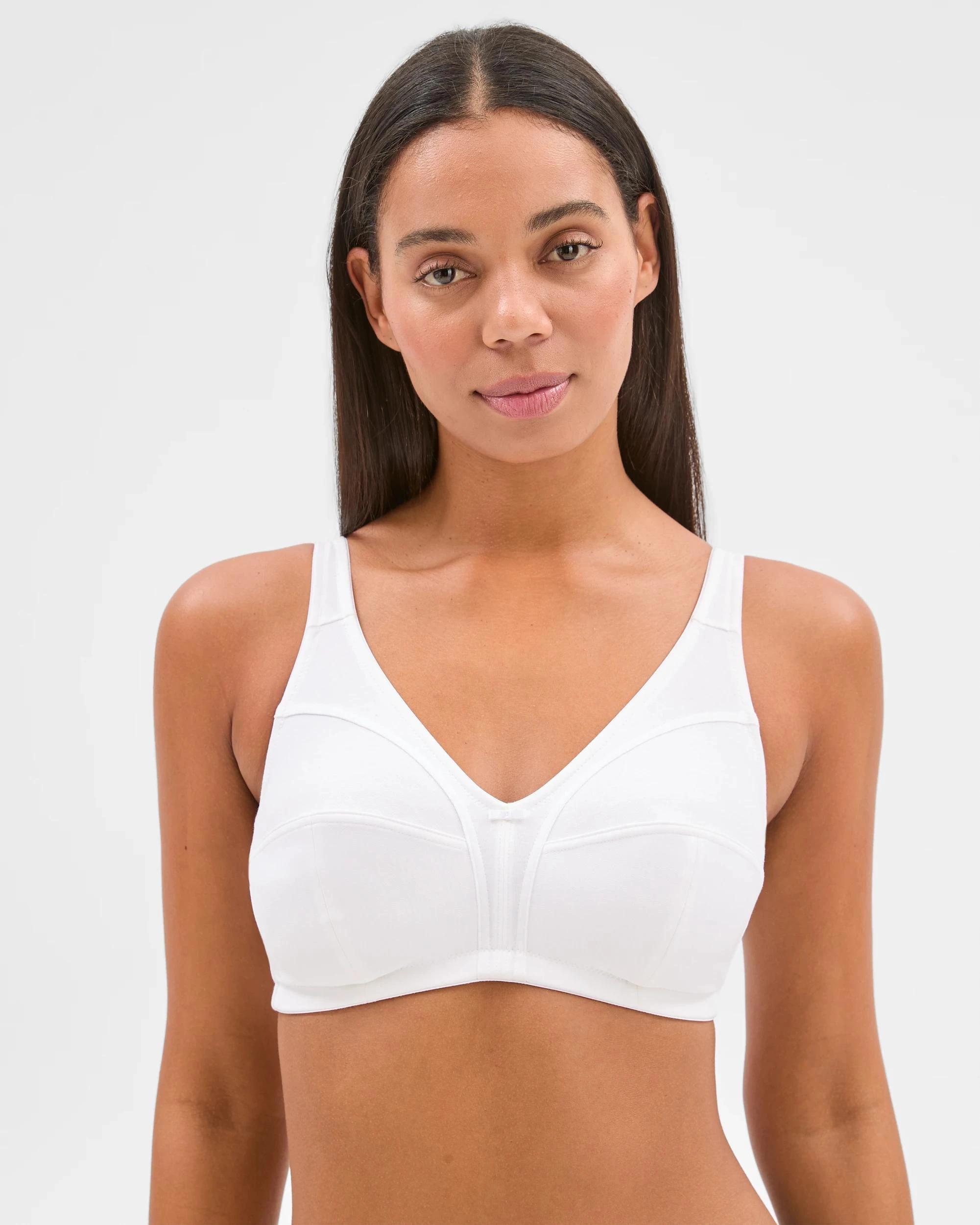 1 Target Lena Cotton Wirefree Bra WHITE, 1 of 5