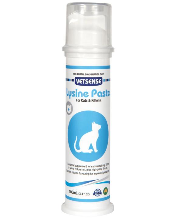 Vetsense Lysine Paste Nutritional Supplement for Cats & Kittens 100ml