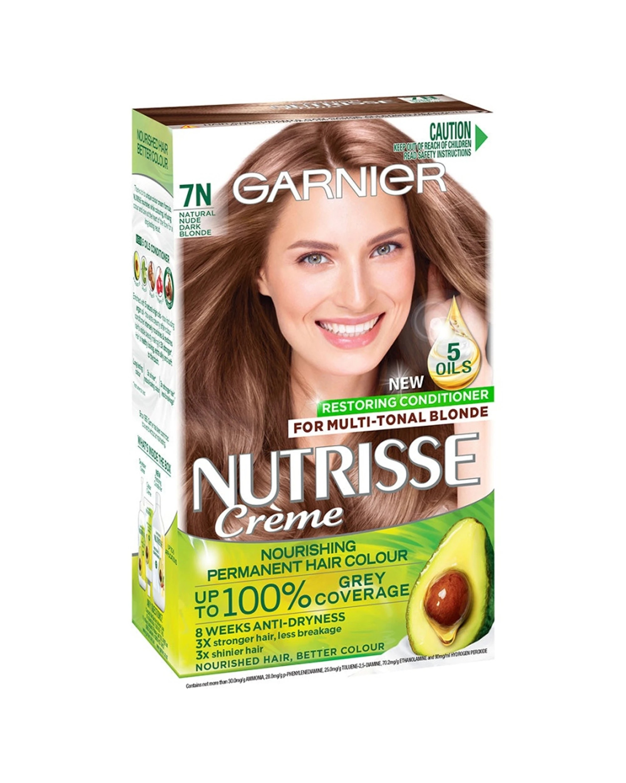 1 Garnier Nutrisse Hair Colour 7N Natural Nude Dark Blonde, 1 of 1