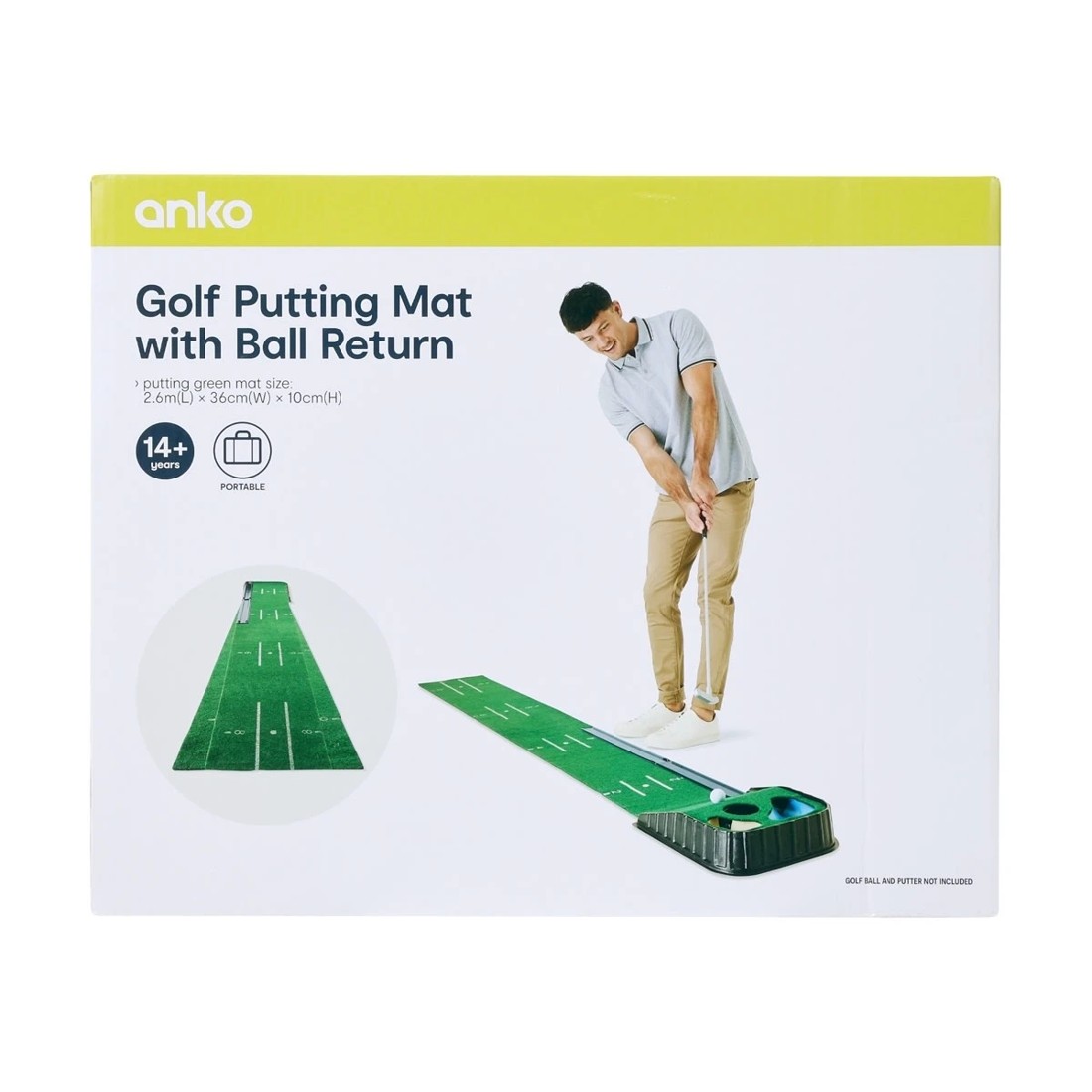 10 Golf Putting Mat with Ball Return, 10 of 10