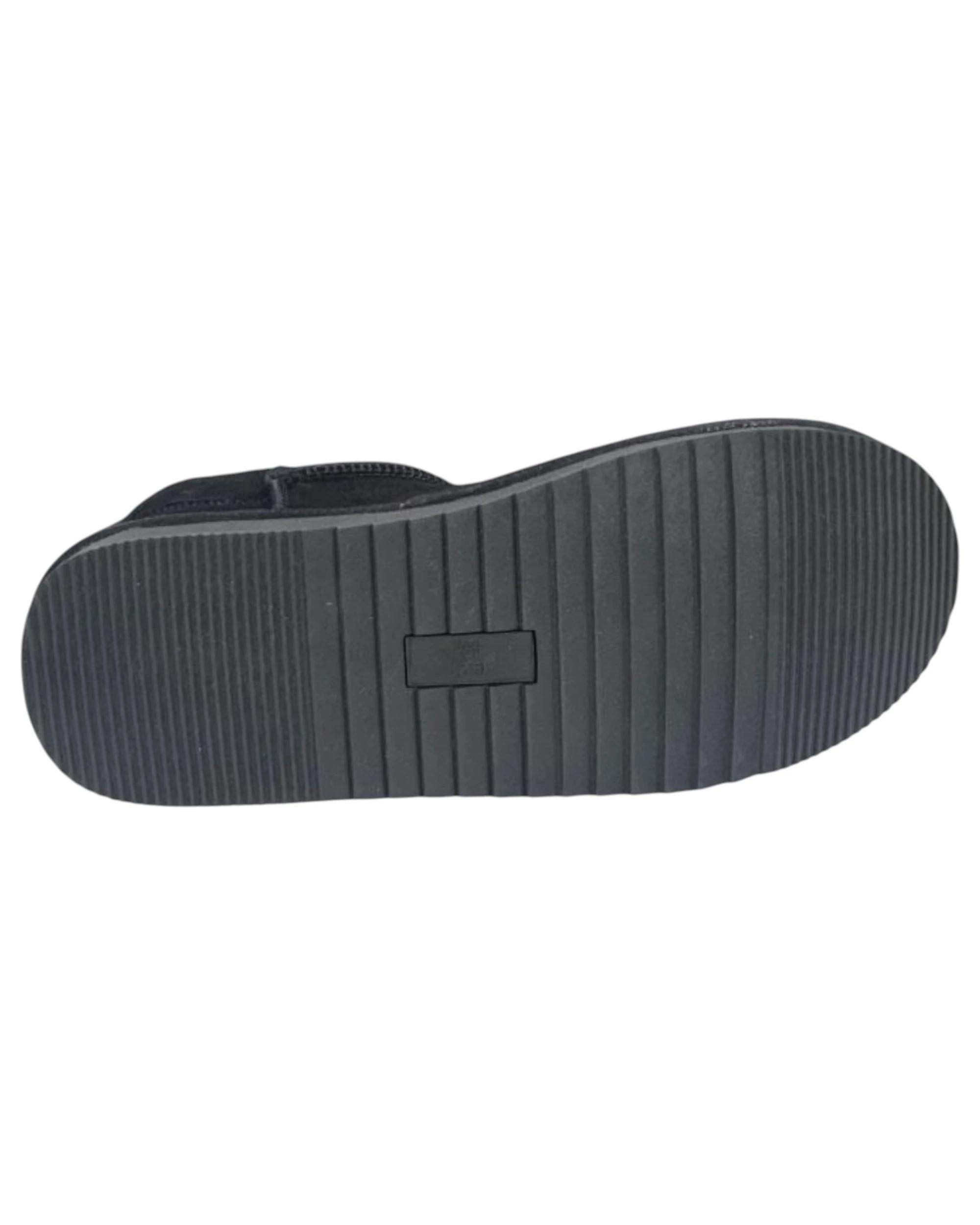 5 Grosby Mens Juneau Black Boot Slippers Casual Slip On Shoes BLACK, 5 of 8