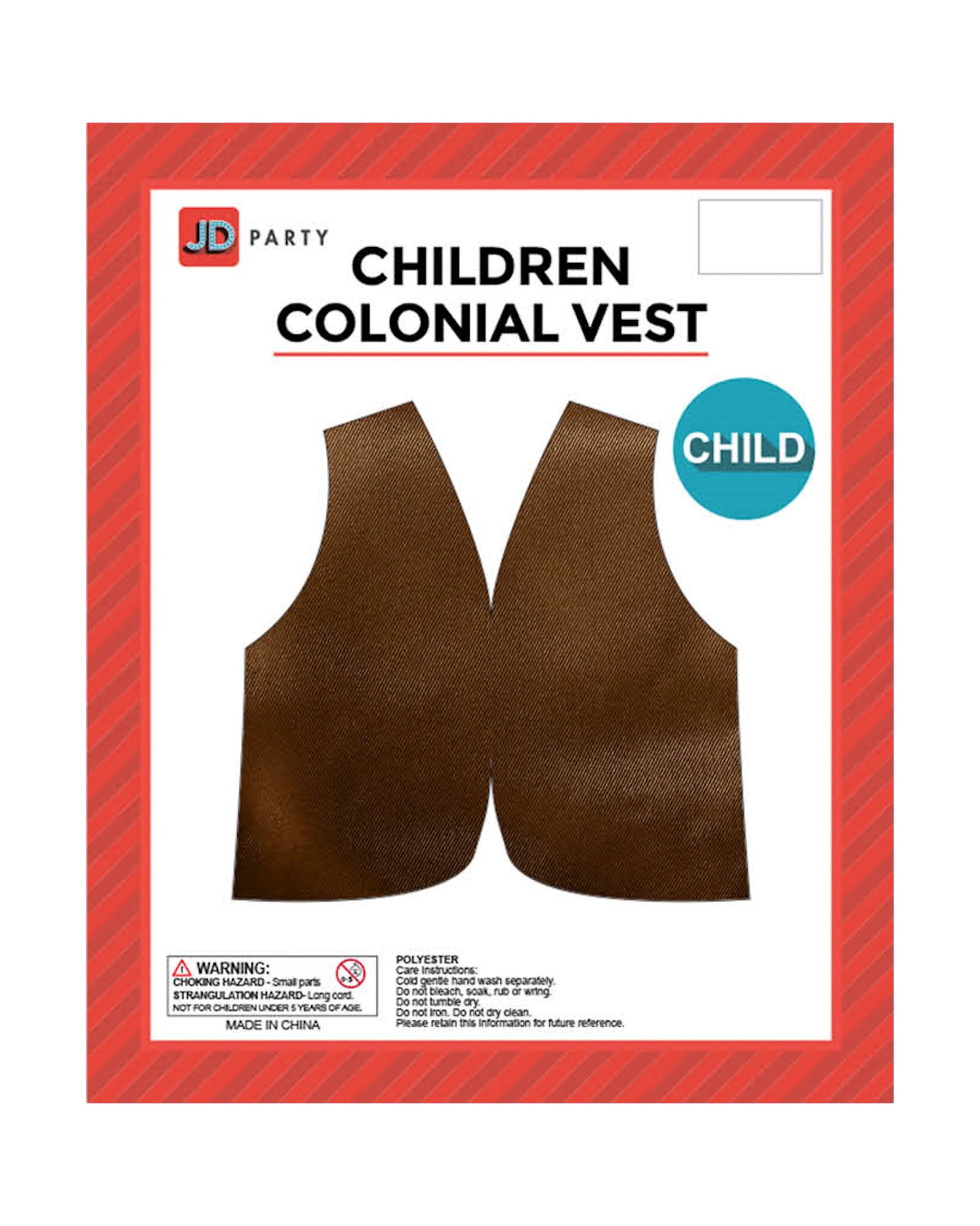 2 JD Party Child Colonial Vest - Dark Brown - Brown, 2 of 2