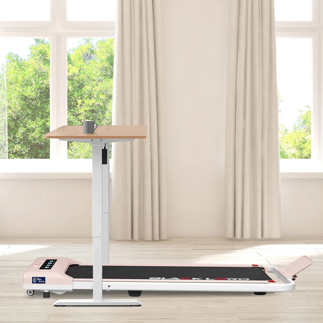 10 Black Lord Treadmill Electric Walking Pad Under Desk Foldable 40cm Belt - Pink, 10 of 10