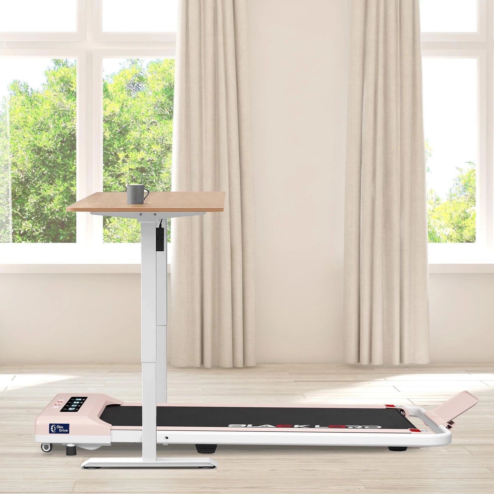 10 Black Lord Treadmill Electric Walking Pad Under Desk Foldable 40cm Belt - Pink, 10 of 10