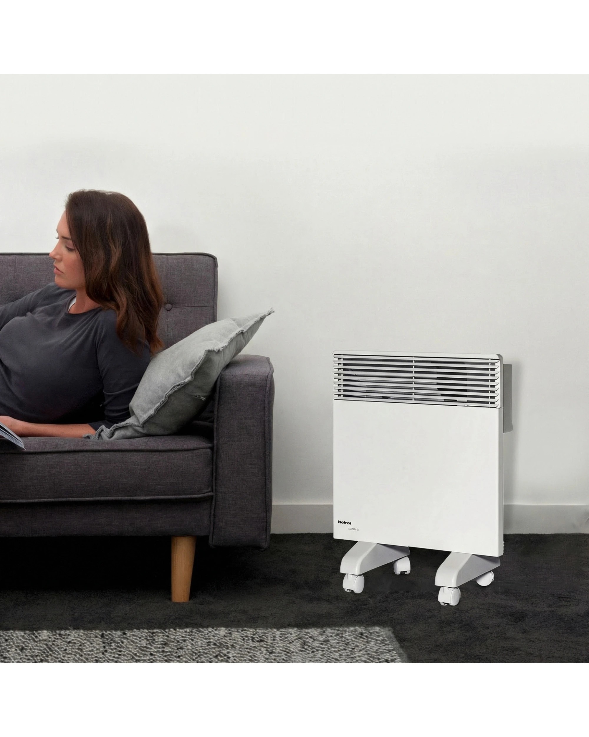 10 Noirot Spot Plus Electric 1000W Panel Heater with Wi-Fi Timer - White, 10 of 10