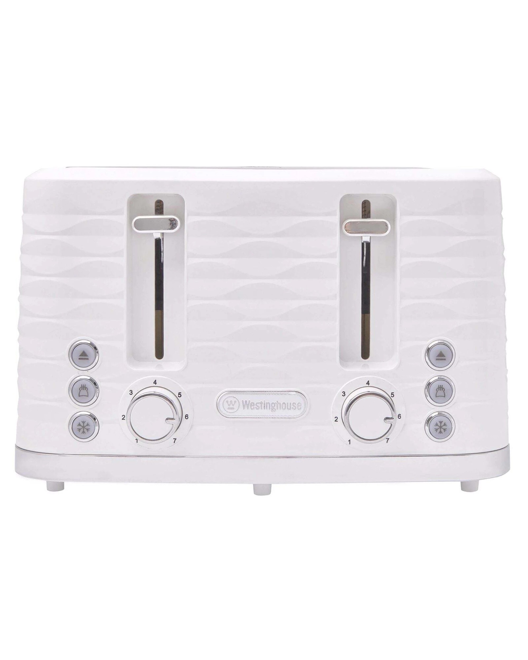 8 Westinghouse 1.7l Kettle & 4 Slice Toaster Pack White/silver Wave Pattern
 - White, 8 of 10