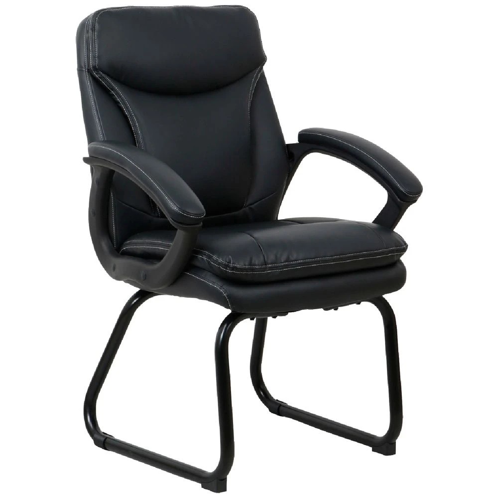 1 J.Burrows Hilton Visitor Chair Sled Base Black Visitor Chairs and Stools, 1 of 10