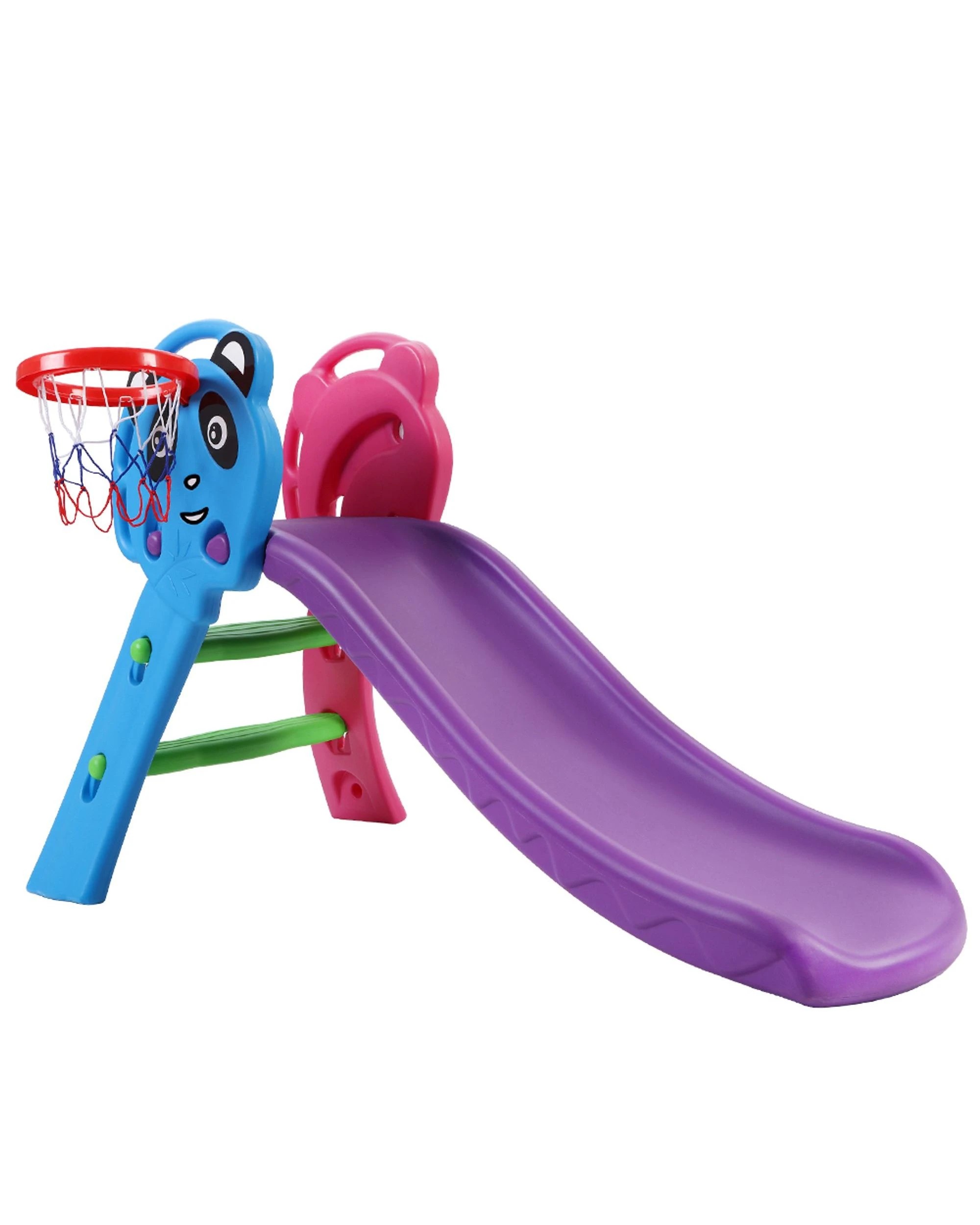 1 Keezi Kids Slide Set Basketball Hoop Indoor Outdoor Playground Toys 100cm
 - Multi, 1 of 3