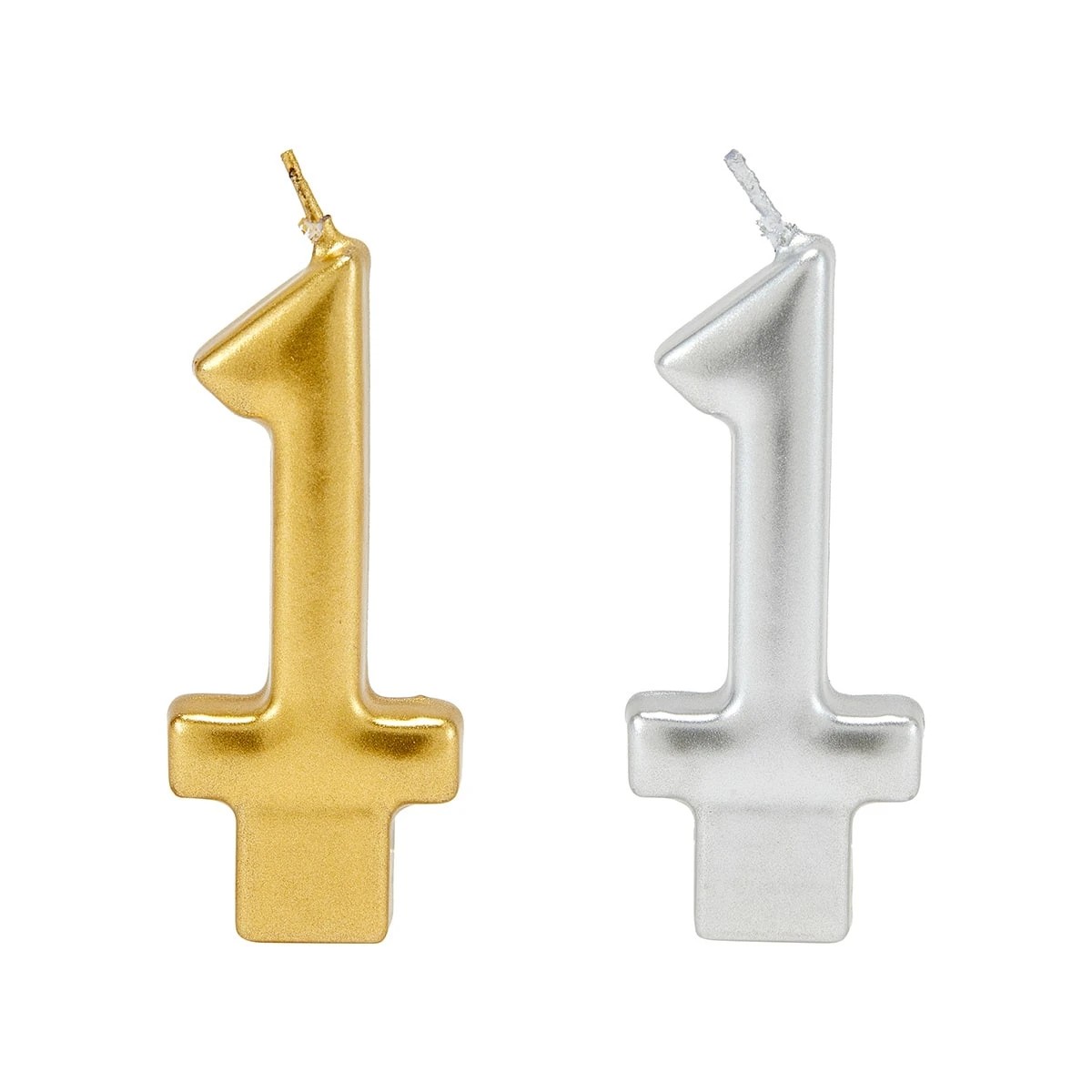 1 Metallic Candle Number 1 - Assorted, 1 of 6