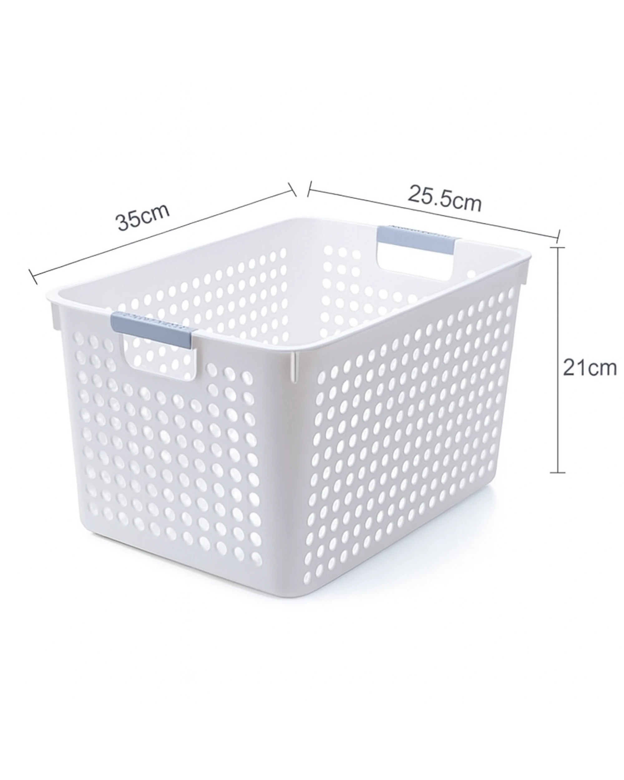 4 BR Home Premium Plastic Storage Baskets with Grip Handles - 16 Pack, 4 of 4