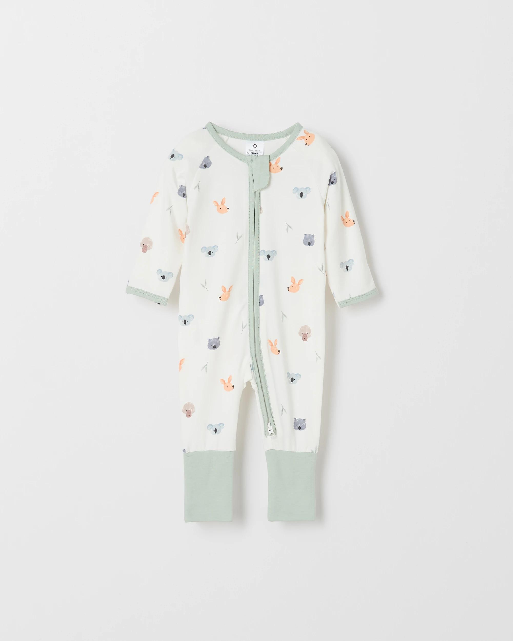 1 Target Baby Organic Cotton Footless Coverall AUSTRALIANA CLOUD DANCER, 1 of 3