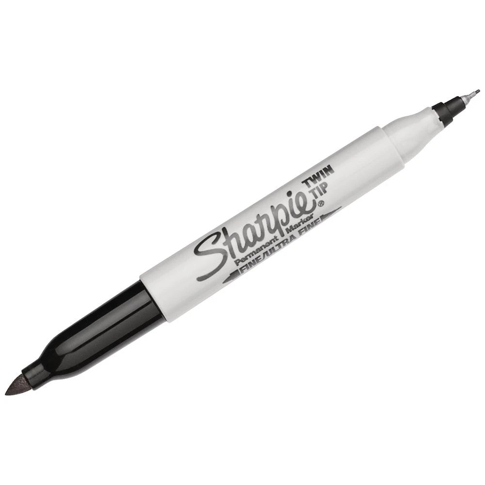 4 Sharpie Twin Tip Permanent Markers Black 12 Pack, 4 of 6