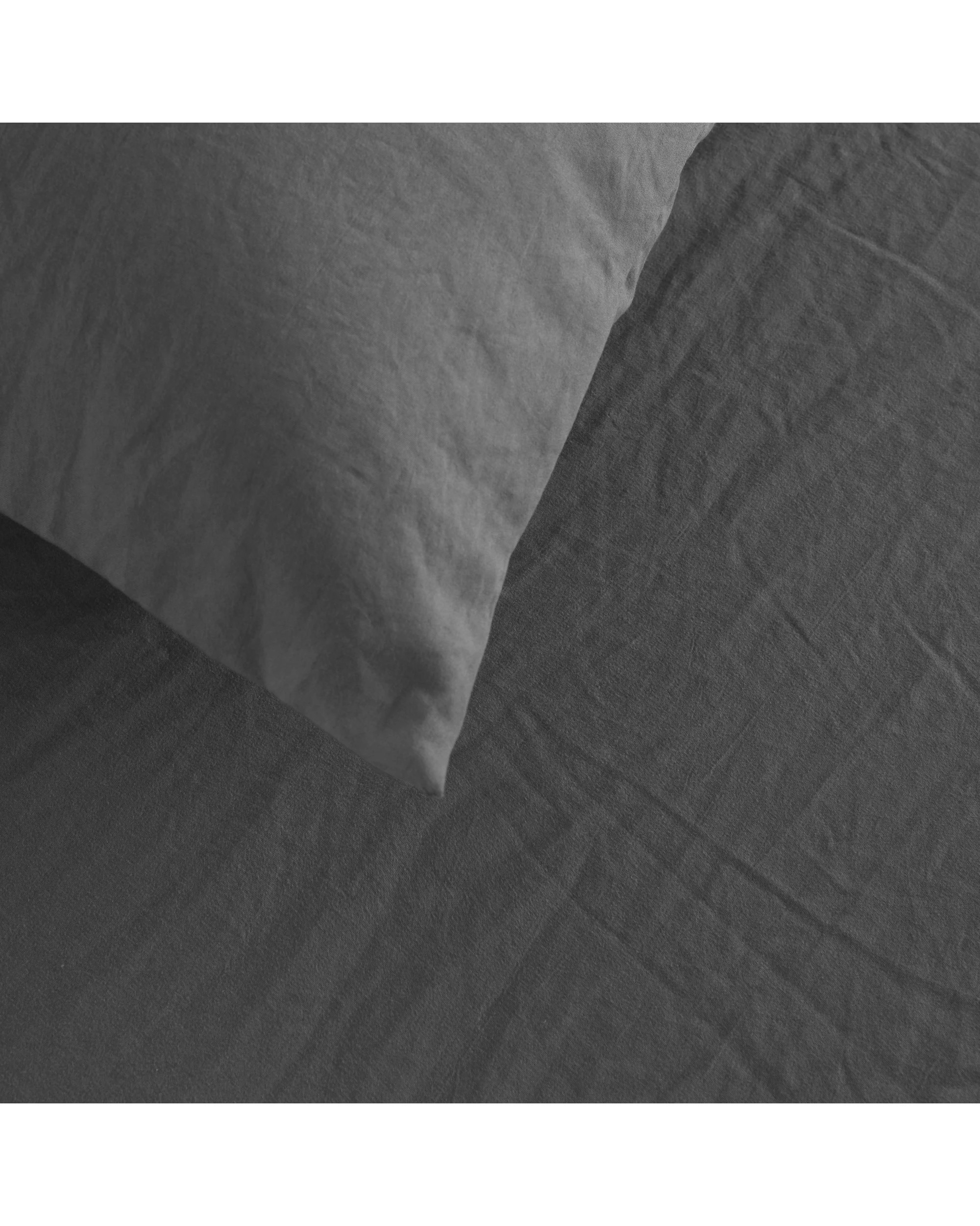 3 Dreamaker Superfine Washed Microfibre European Pillowcase - Charcoal, 3 of 5