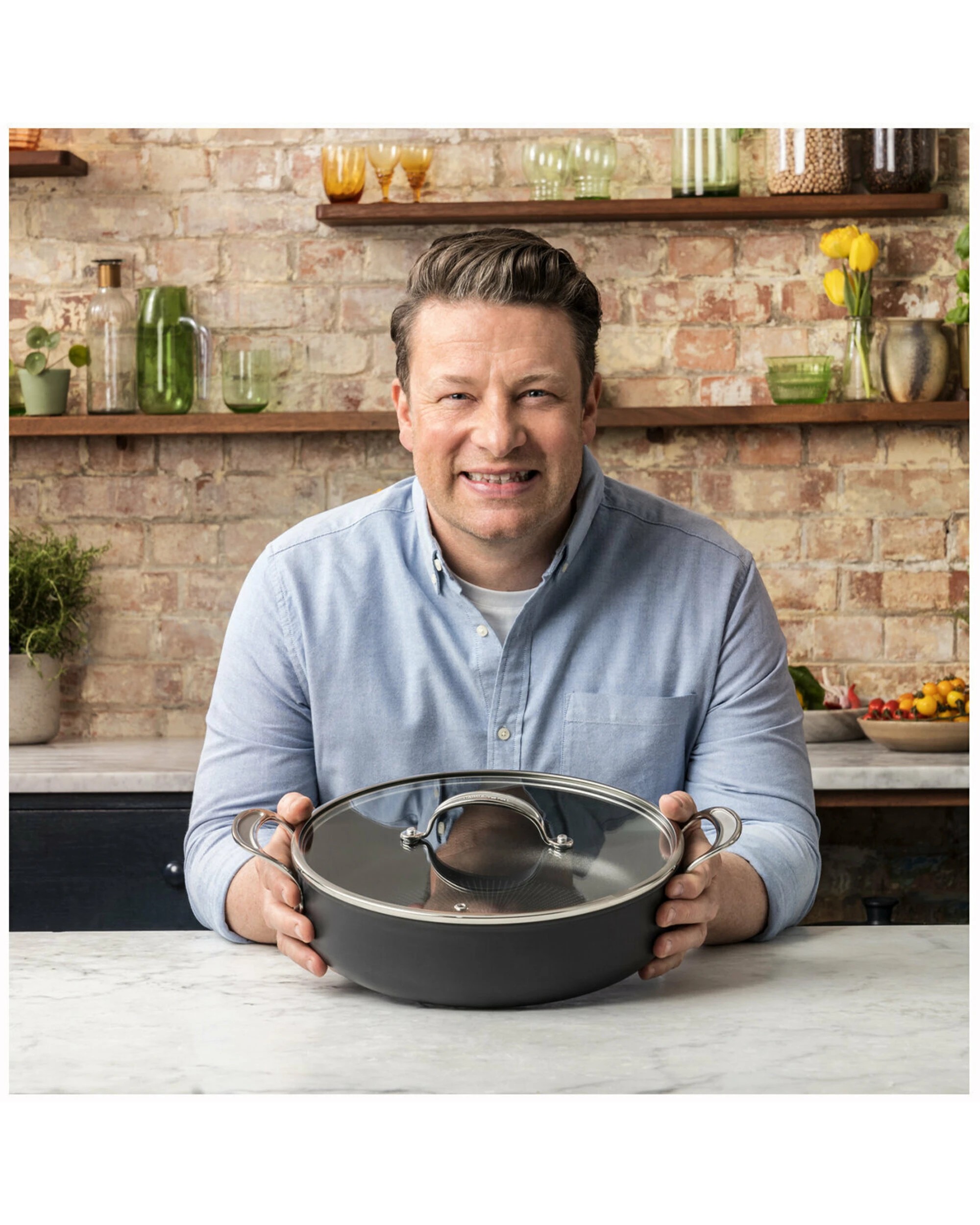 4 Tefal Jamie Oliver by Cook's Classic Induction All-In-One Pan 30cm with Lid, 4 of 5