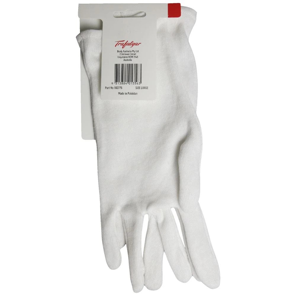2 Trafalgar Cotton Gloves Large, 2 of 2