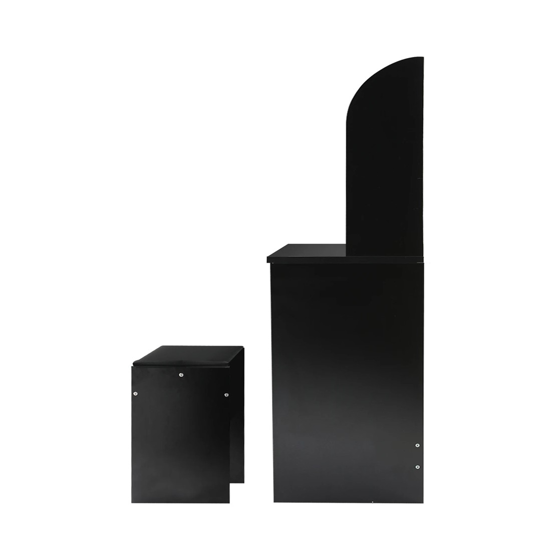 7 Oikiture Dressing Table Stool Set Makeup Mirror Storage Drawer 10led Bulbs
 - Black, 7 of 9