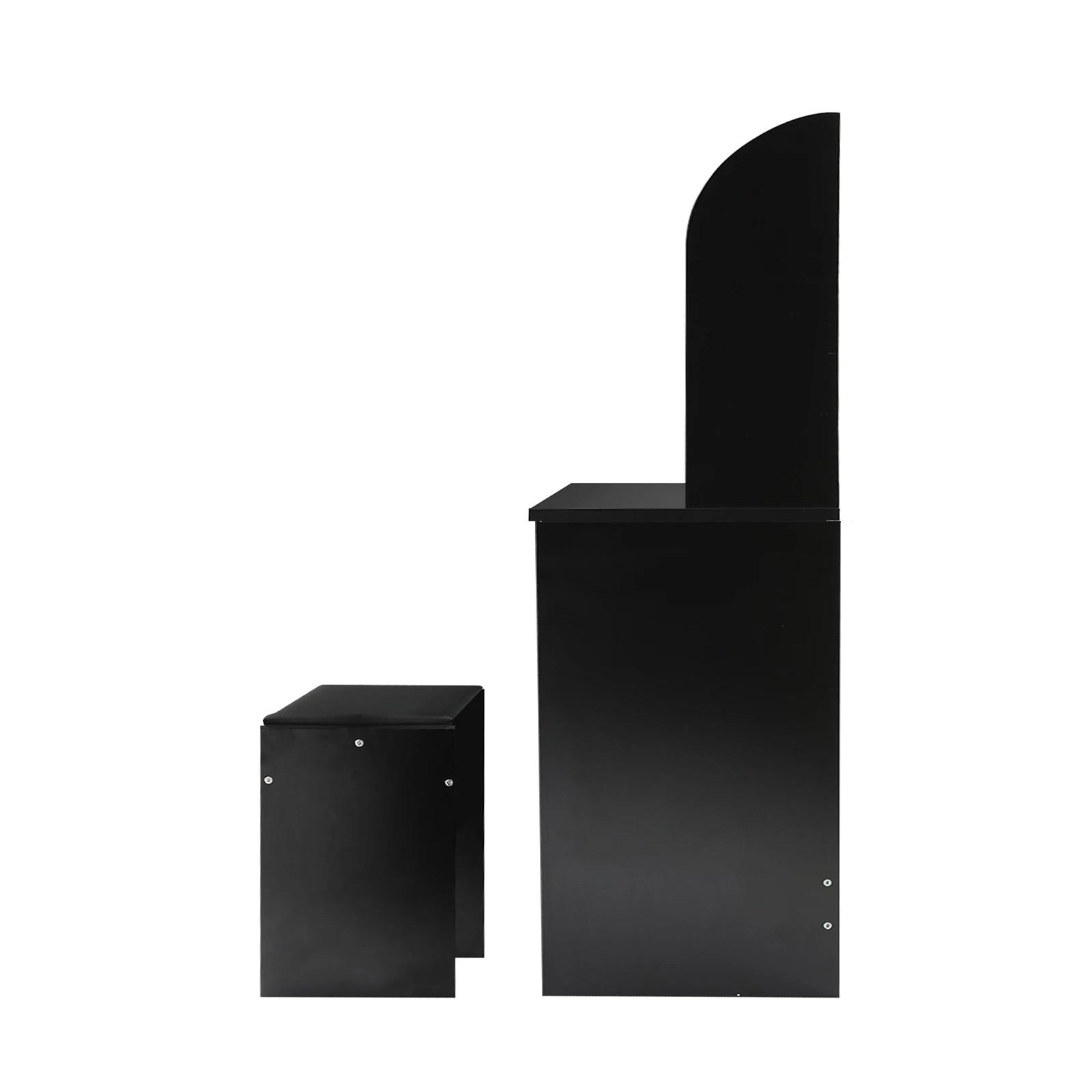 7 Oikiture Dressing Table Stool Set Makeup Mirror Storage Drawer 10led Bulbs
 - Black, 7 of 9