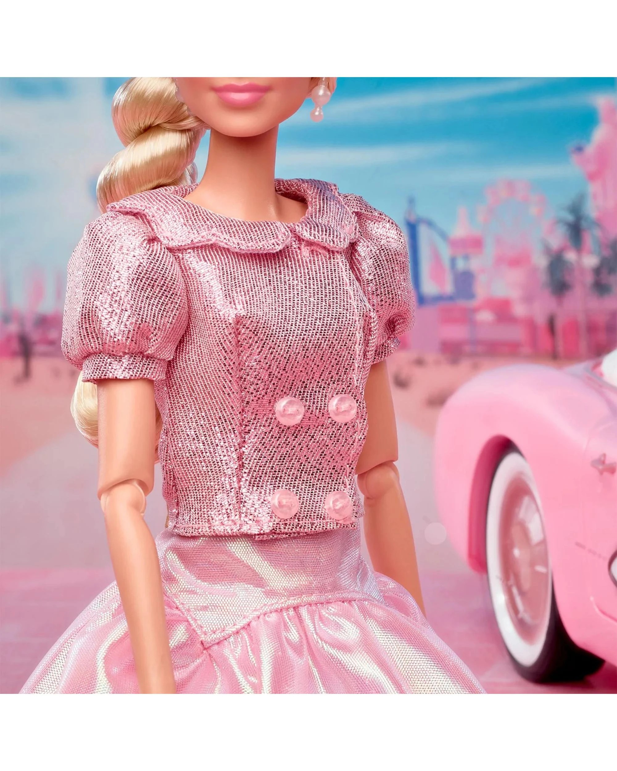 6 Barbie the Movie Barbie Pink Puffy Dress with Pink Beret Collector Fashion Doll - Pink, 6 of 10