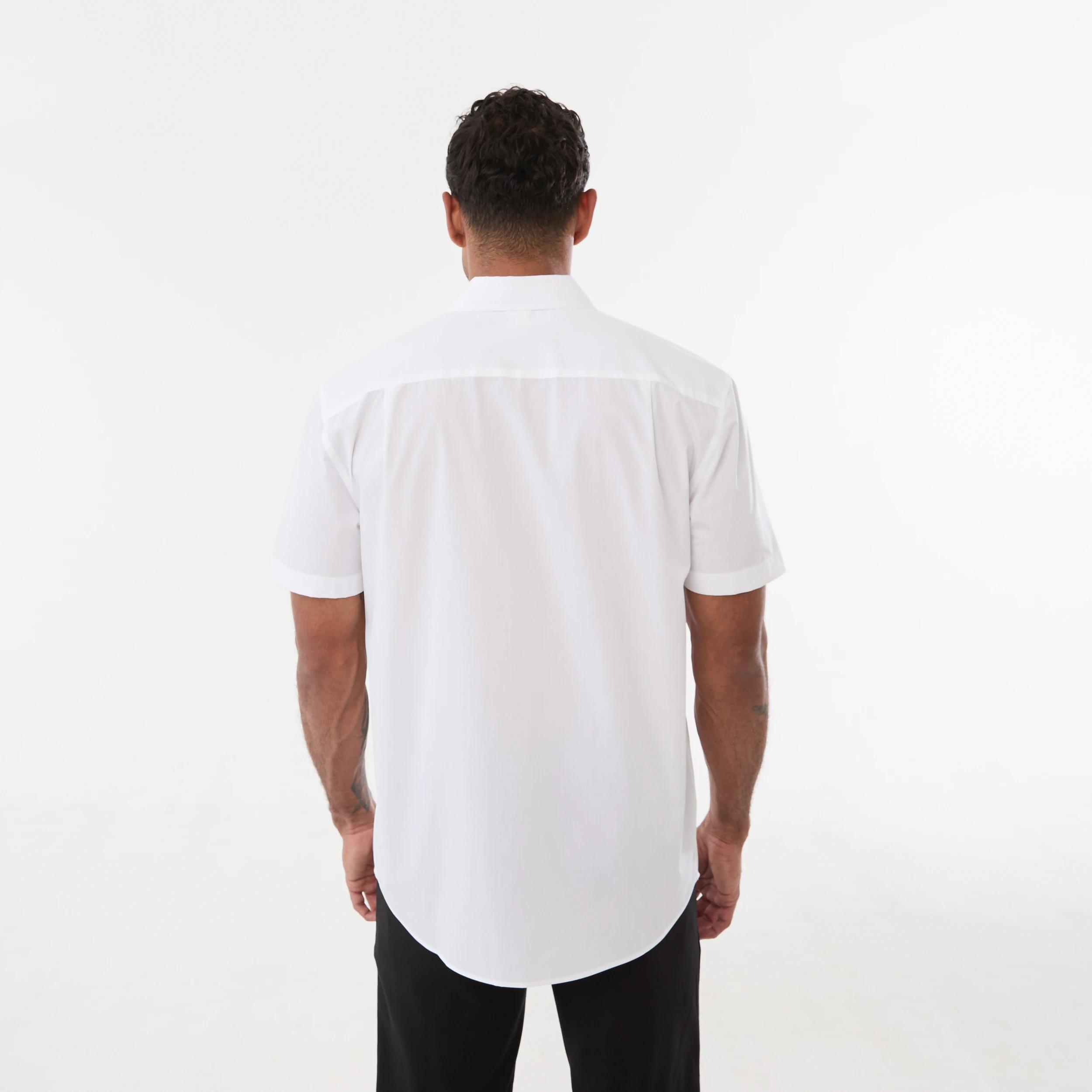 3 Work Short Sleeve Business Shirt White, 3 of 5