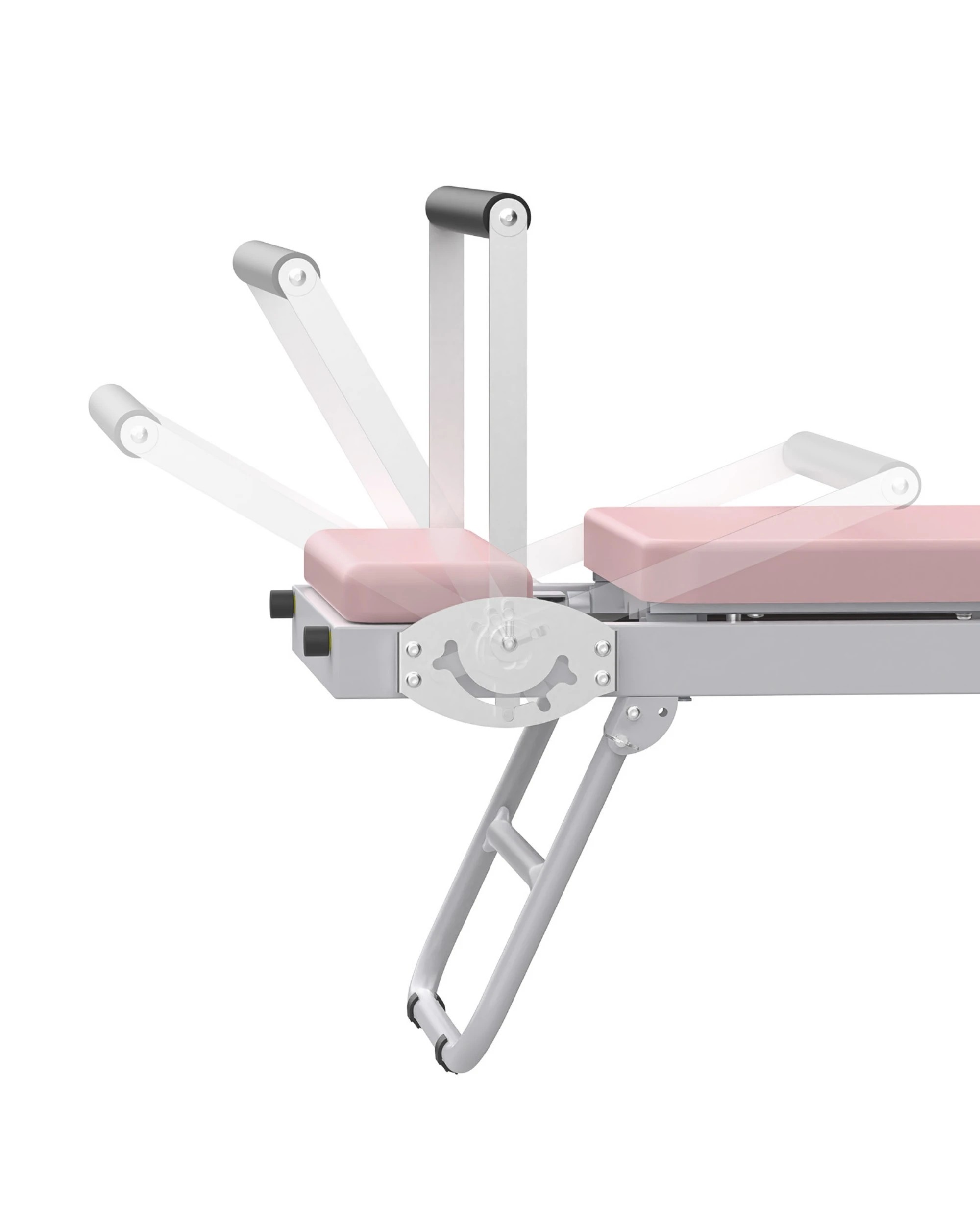 5 Advwin Foldable Pilates Reformer Machine Exercise Equipment with Wheels Pink, 5 of 7
