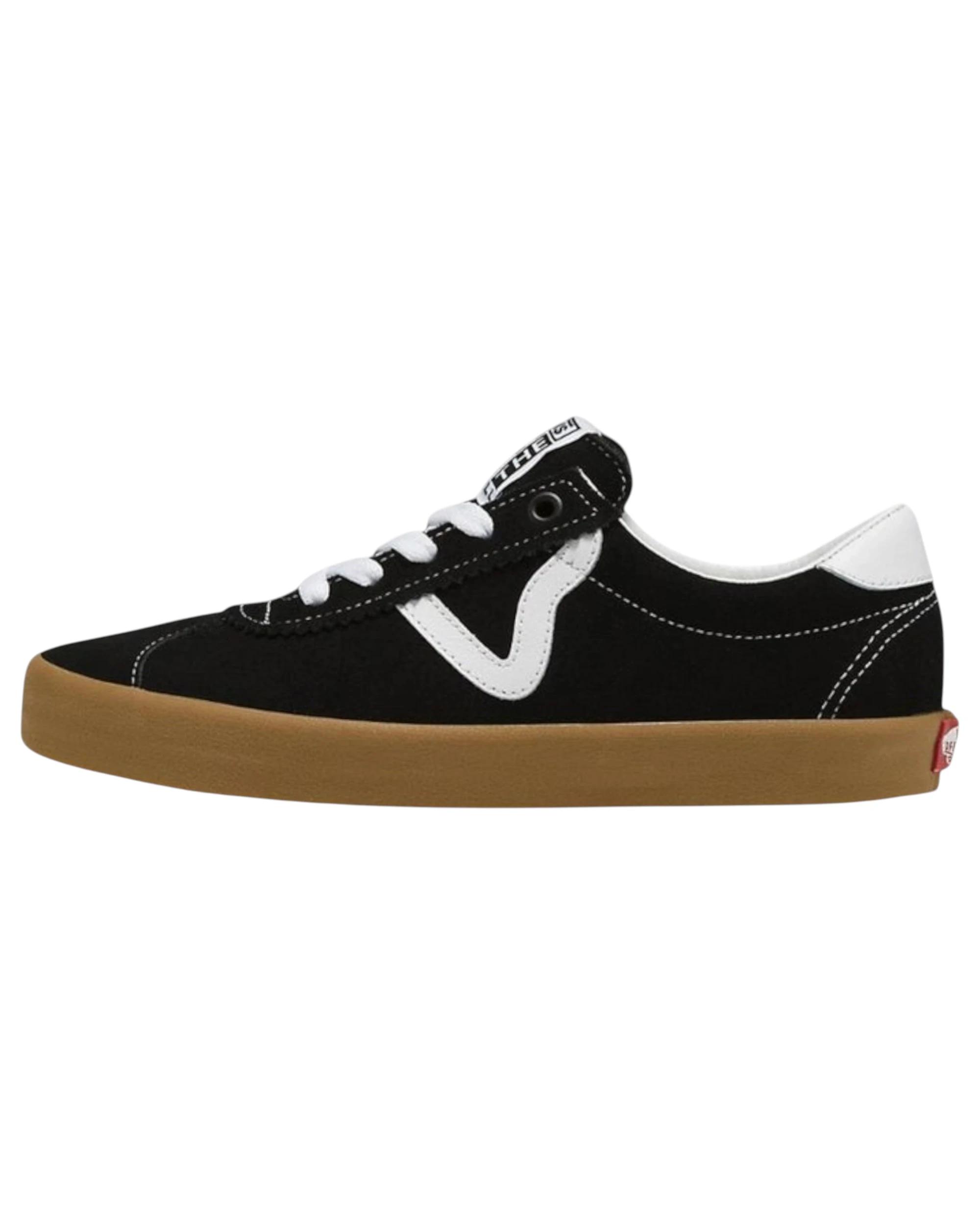 3 Vans Mens Sport Low Black/ Gum Lace Up Shoes BLACK/GUM, 3 of 4