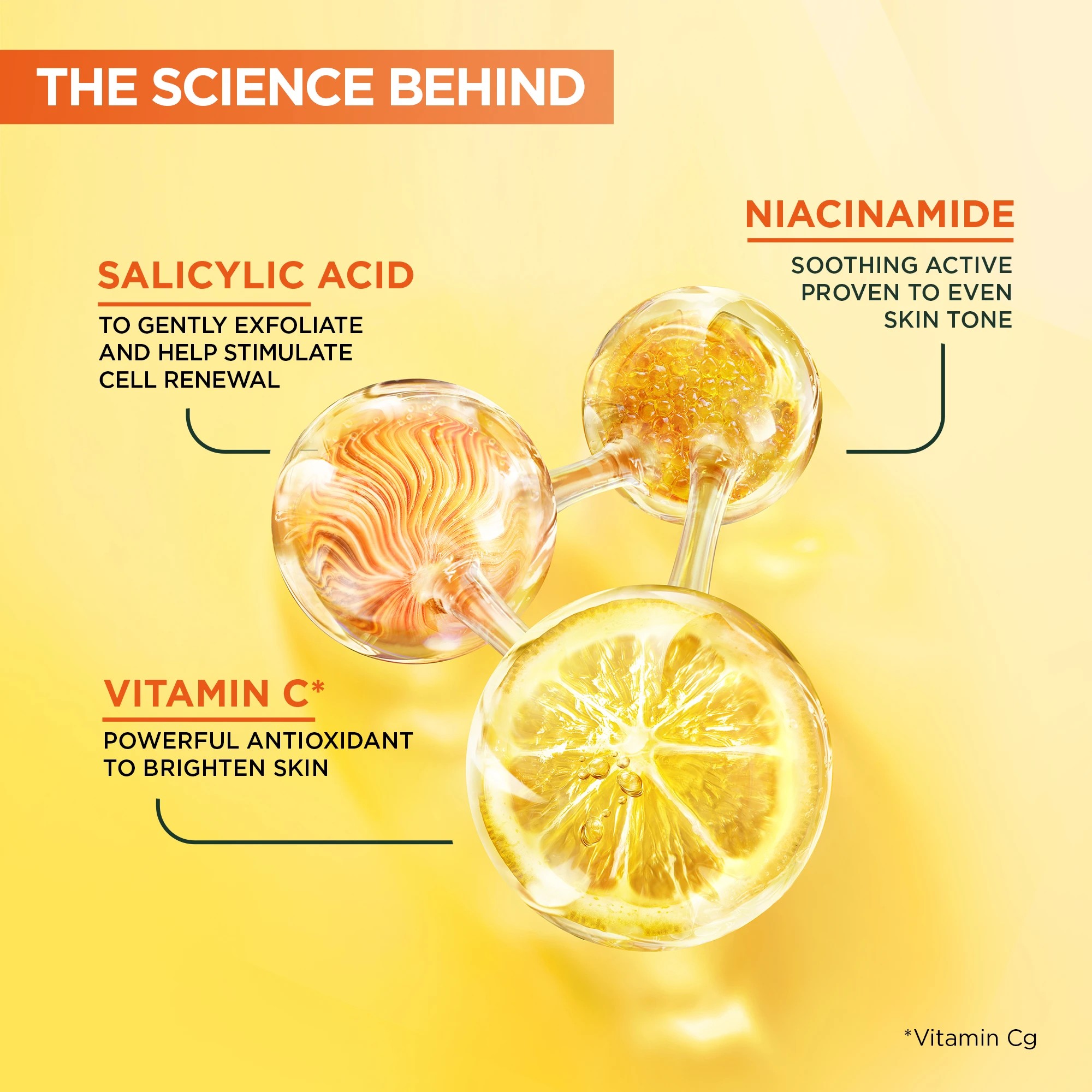 3 Garnier Vitamin C Brightening Liquid Care 120ml - 10% Vitamin C, Glycerin, Niacinamide and Salicylic Acid, 3 of 5