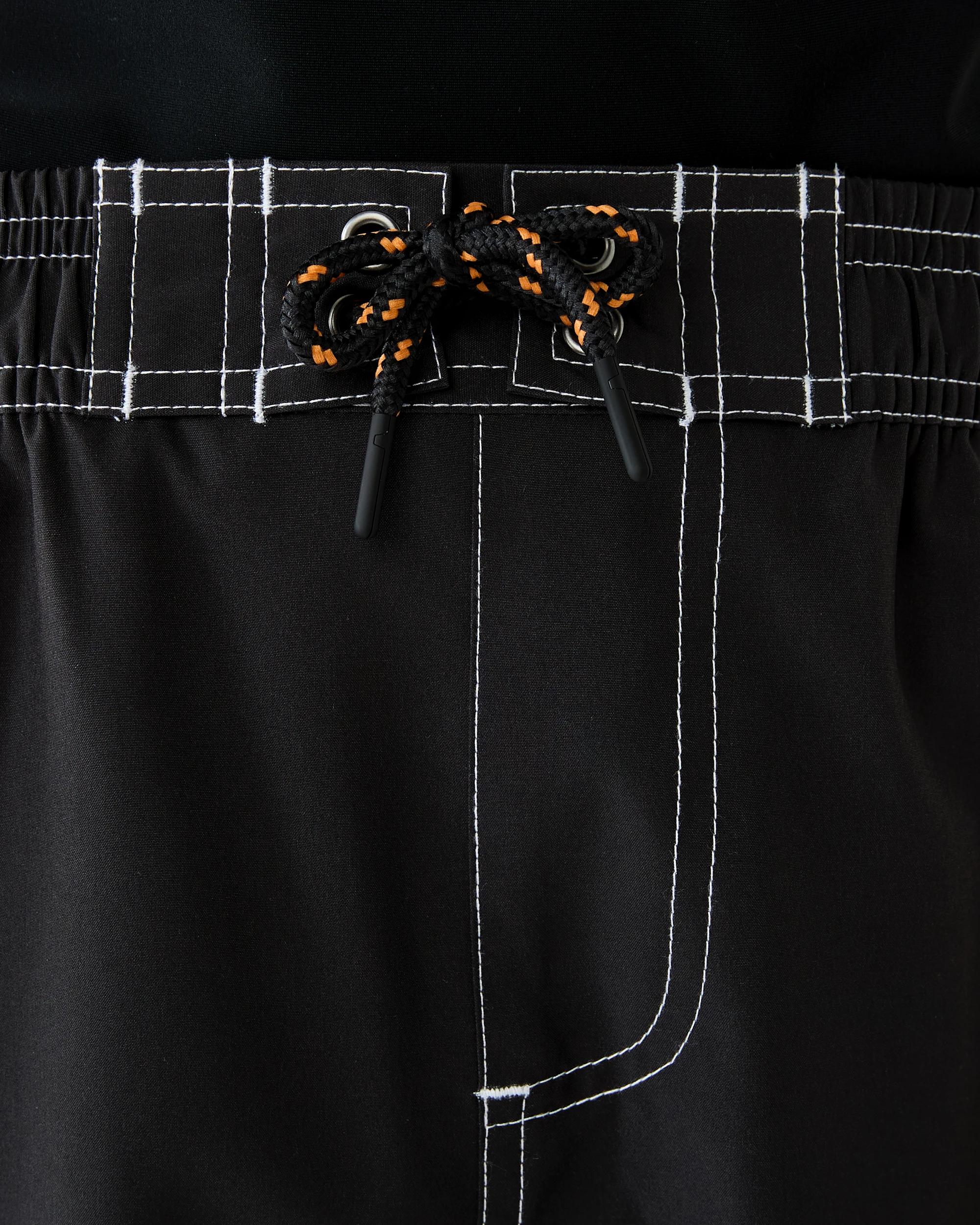 3 Longline Printed Swim Shorts Blk Ombre, 3 of 6