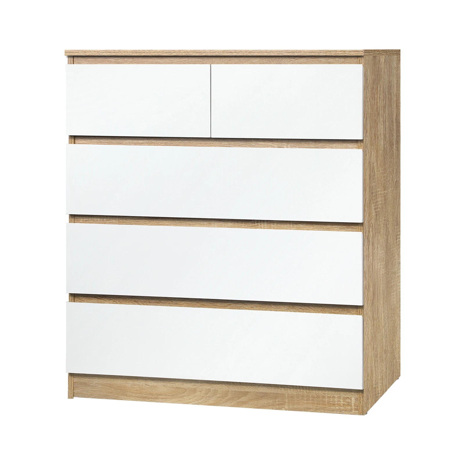 1 Oikiture 5 Chest of Drawers Tallboy Dresser Table Storage Cabinet - Multi, 1 of 8