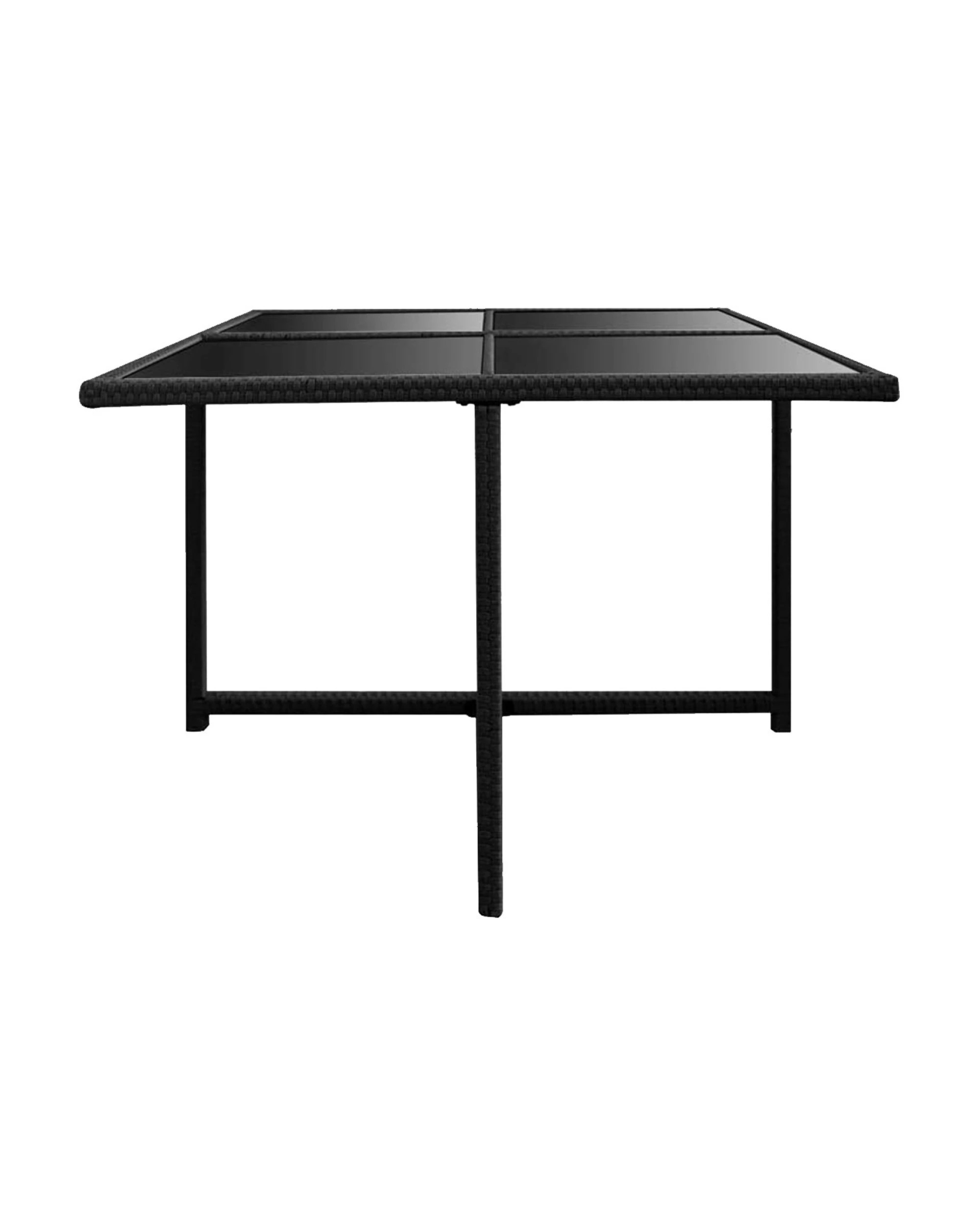 5 9 Piece Pe Rattan Garden Patio Outdoor Dining Set Black, 5 of 10