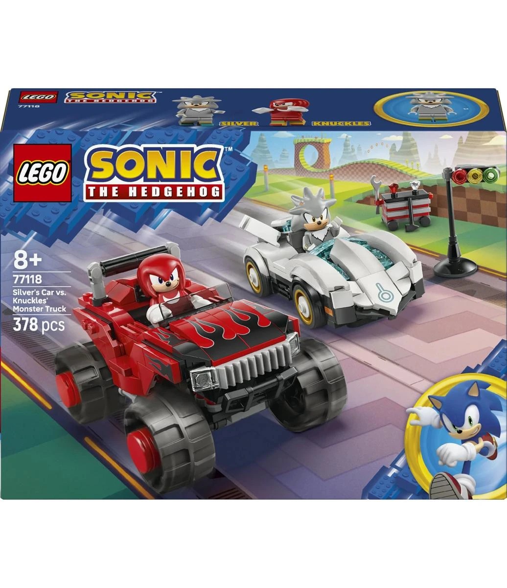 1 LEGO Sonic Silver's Car vs. Knuckles' Monster Truck 77118, 1 of 10