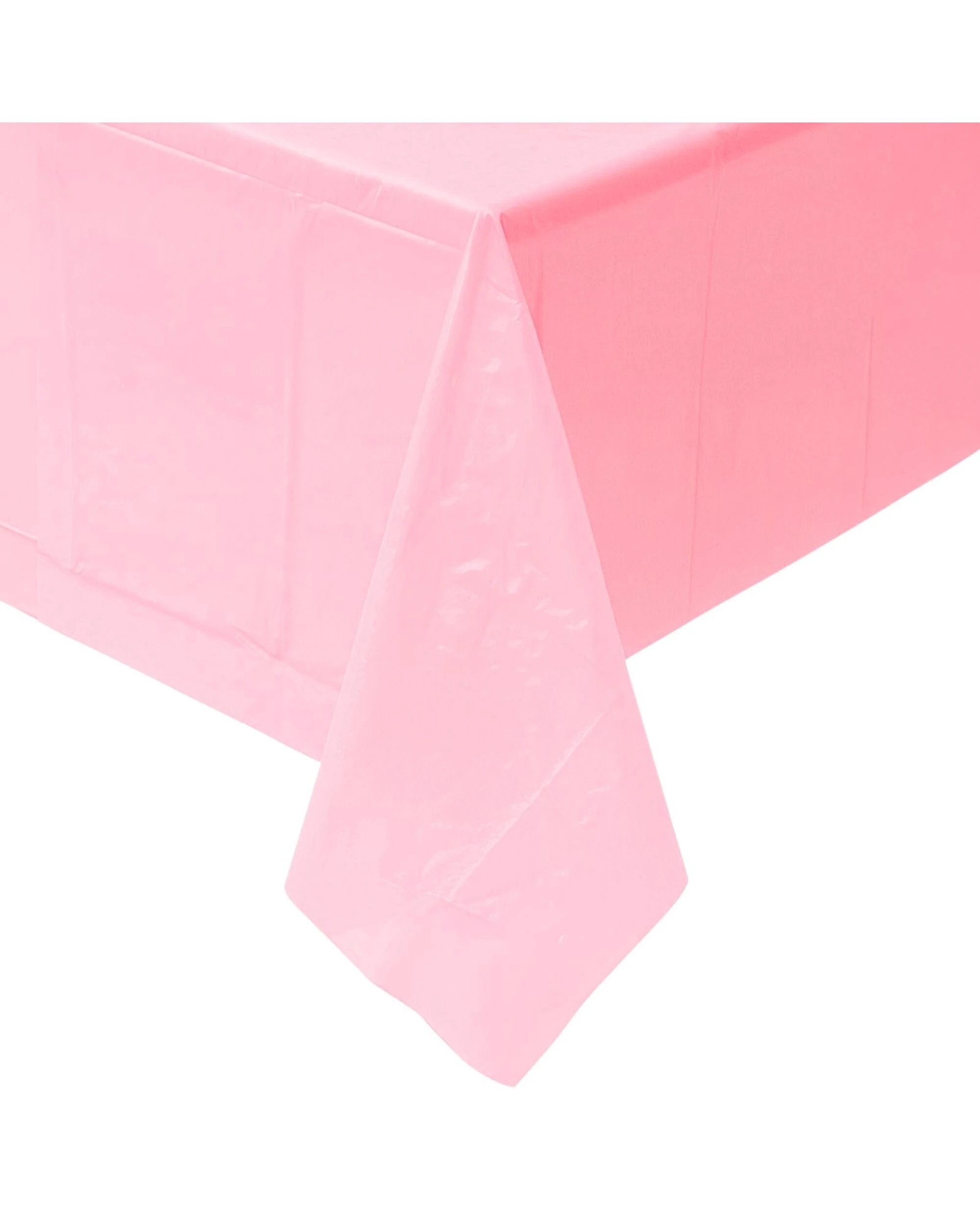 1 alpen Plastic Rectangular Tablecloth 137cm x 274cm Classic Bubblegum Pink - Classic Bubblegum Pink, 1 of 2