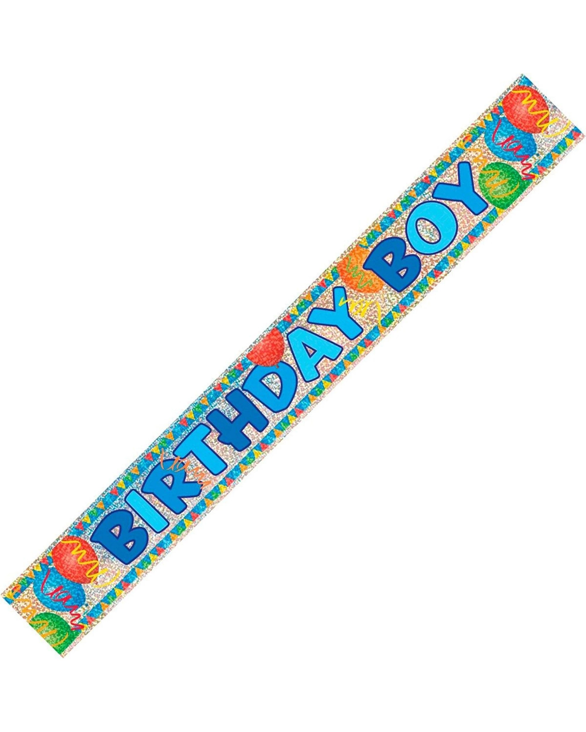 1 Meteor Party Prism Banner Decoration Accessory Birthday Boy 12ft - Multi, 1 of 1