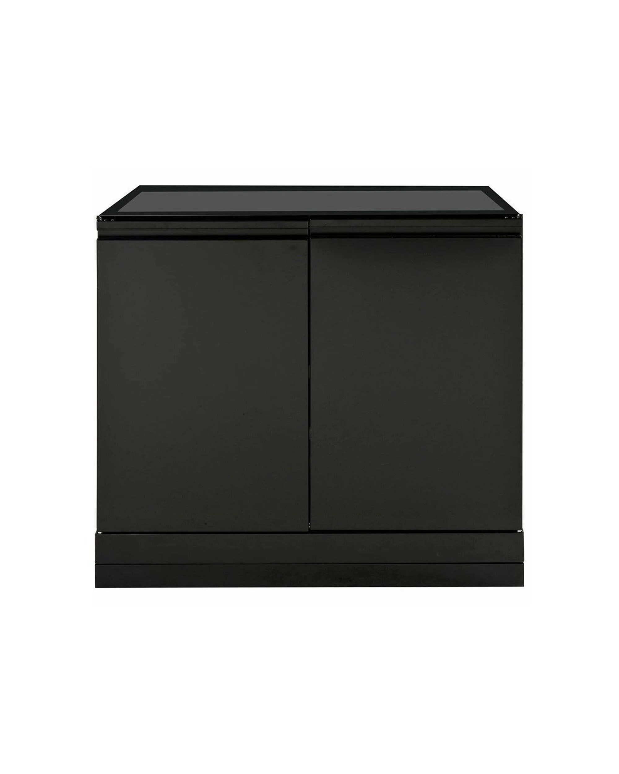 1 Crossray Steel Fridge Cabinet for Single Fridge 60x90cm - Black, 1 of 2