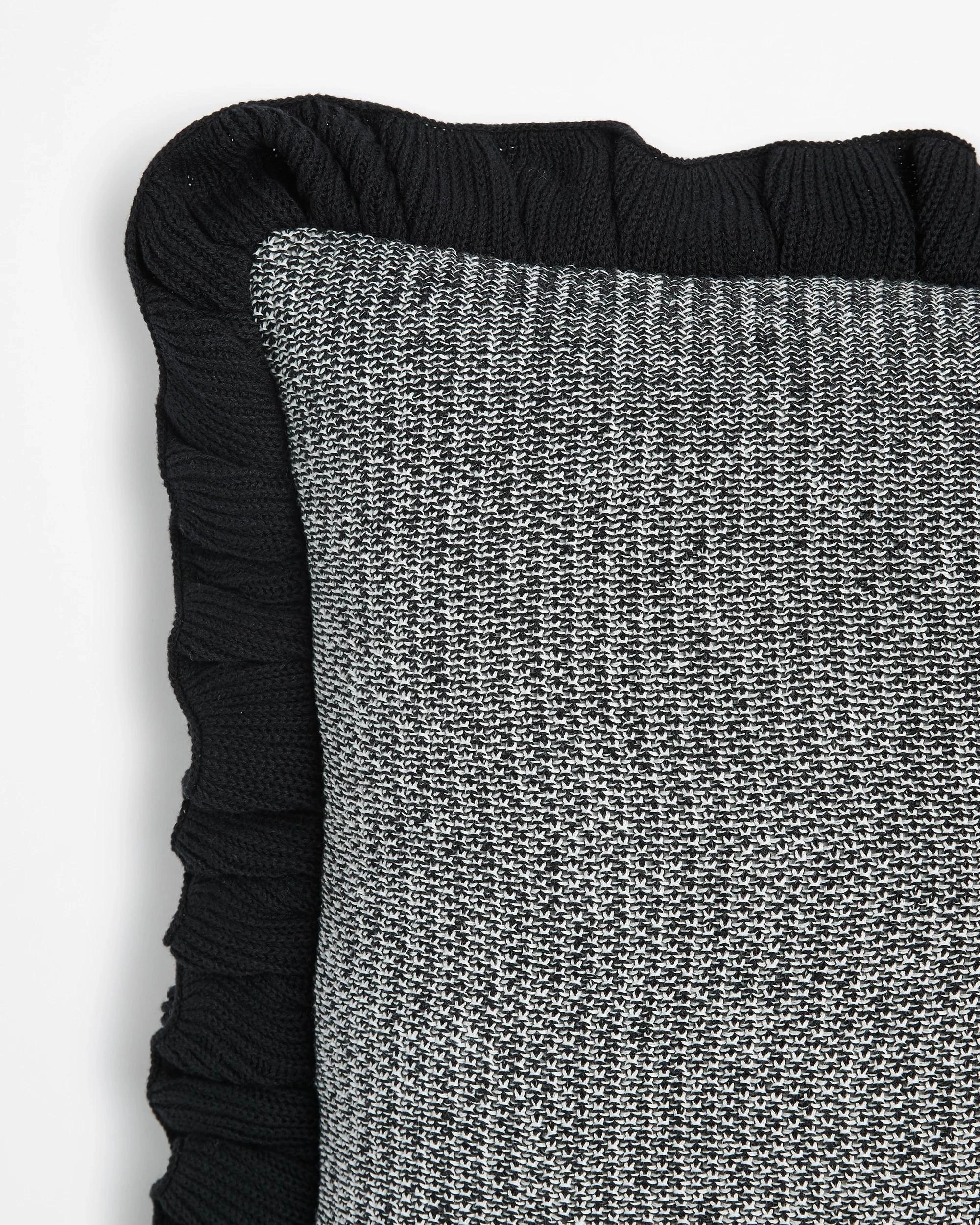 2 Target Kaya Knit Ruffle Cushion - Black, 2 of 2
