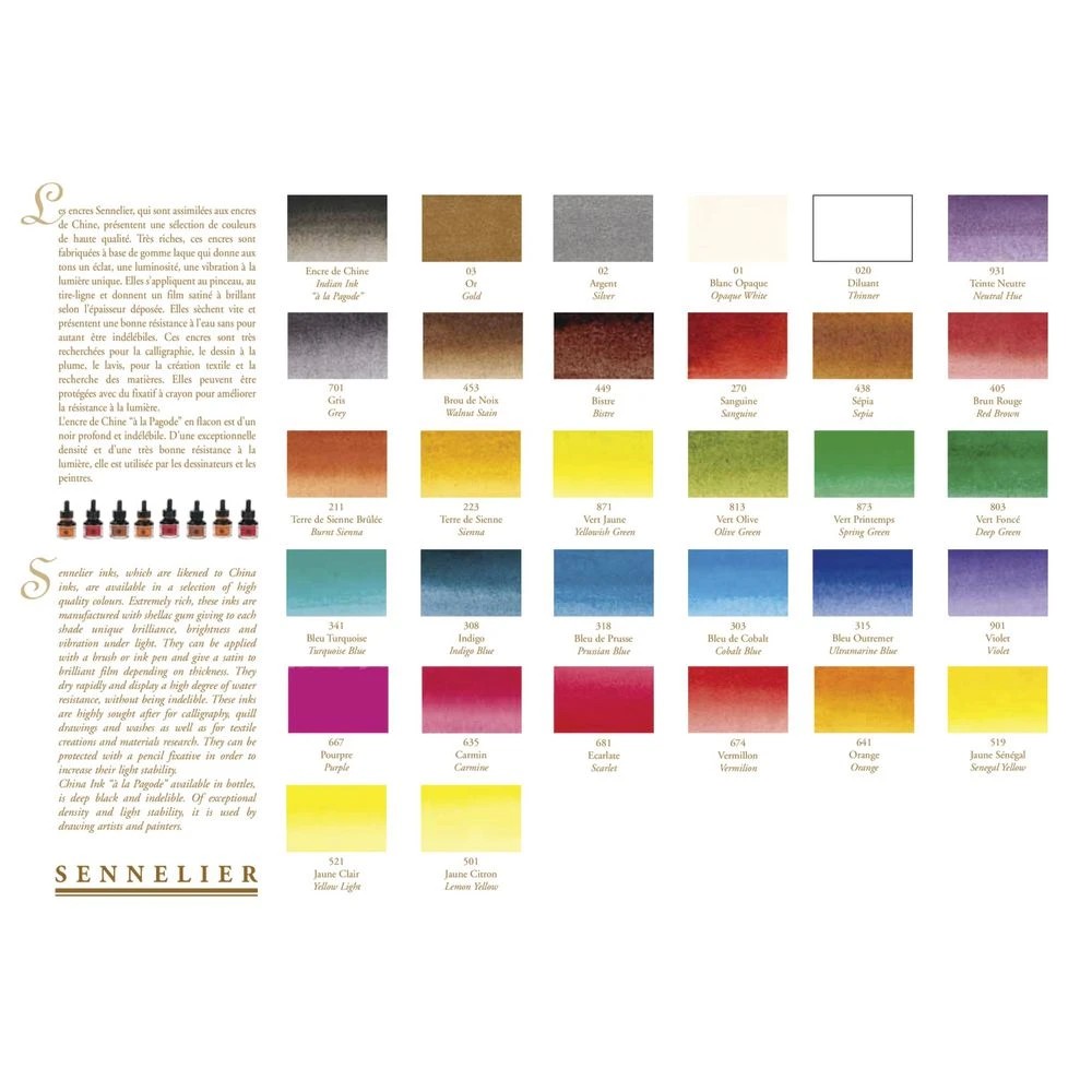 2 Sennelier Encre Drawing Ink 30mL Carmine, 2 of 2