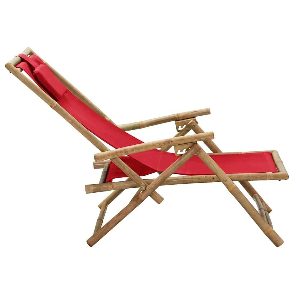 4 vidaXL Relaxing chair Adjustable Armrests - Red, 4 of 8