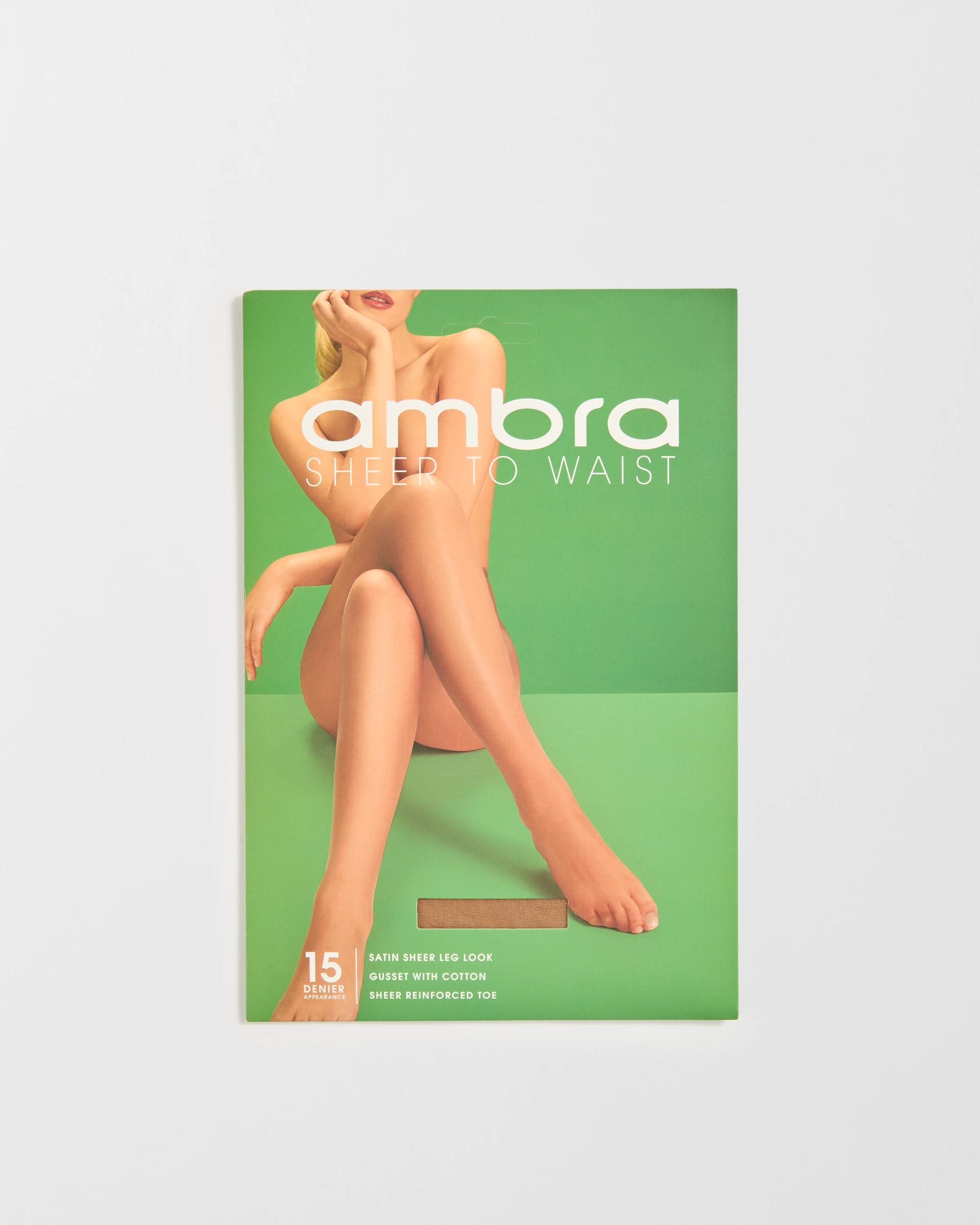 2 Ambra 1 Pack 15 Denier Sheer To Waist Pantyhose NATURAL, 2 of 5