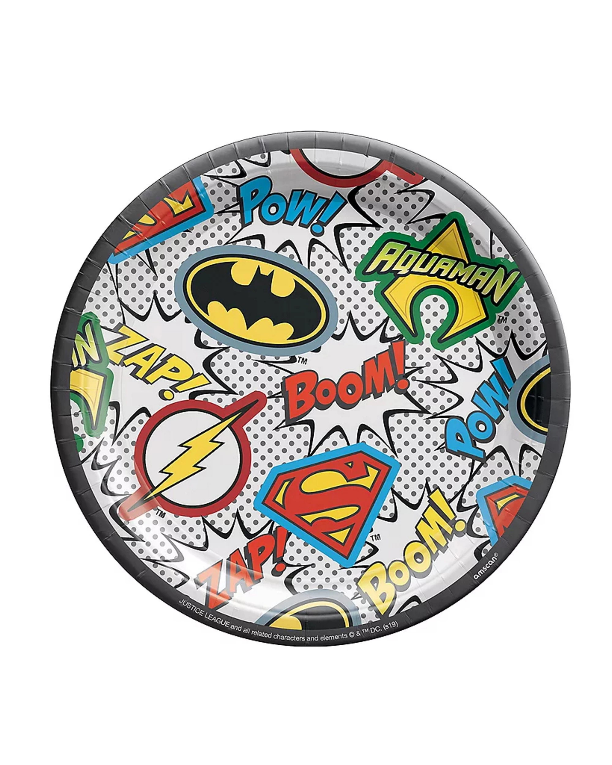 1 Justice League Justice League Heroes Unite Small Paper Plates Pack of 8, 1 of 2