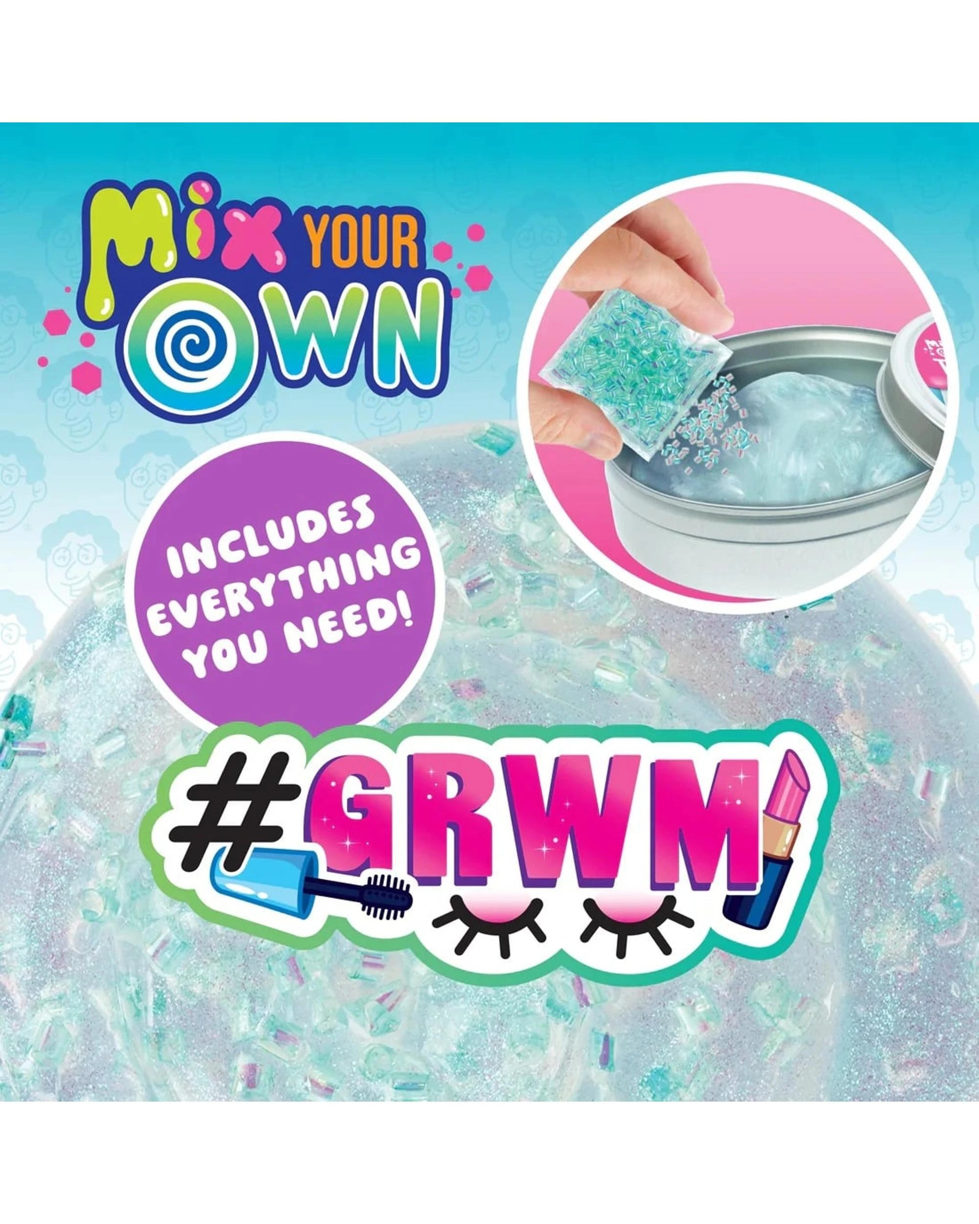 3 Crazy Aaron's Thinking Putty Mix Your Own GRWM Get Ready With Me 4 inch Tin, 3 of 5