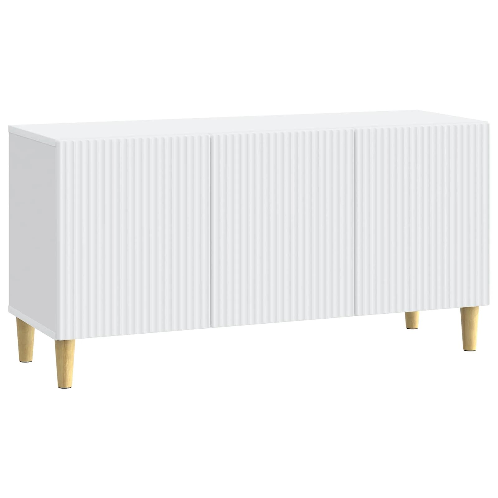 1 vidaXL Modern TV Cabinet Ample Storage - White, 1 of 9