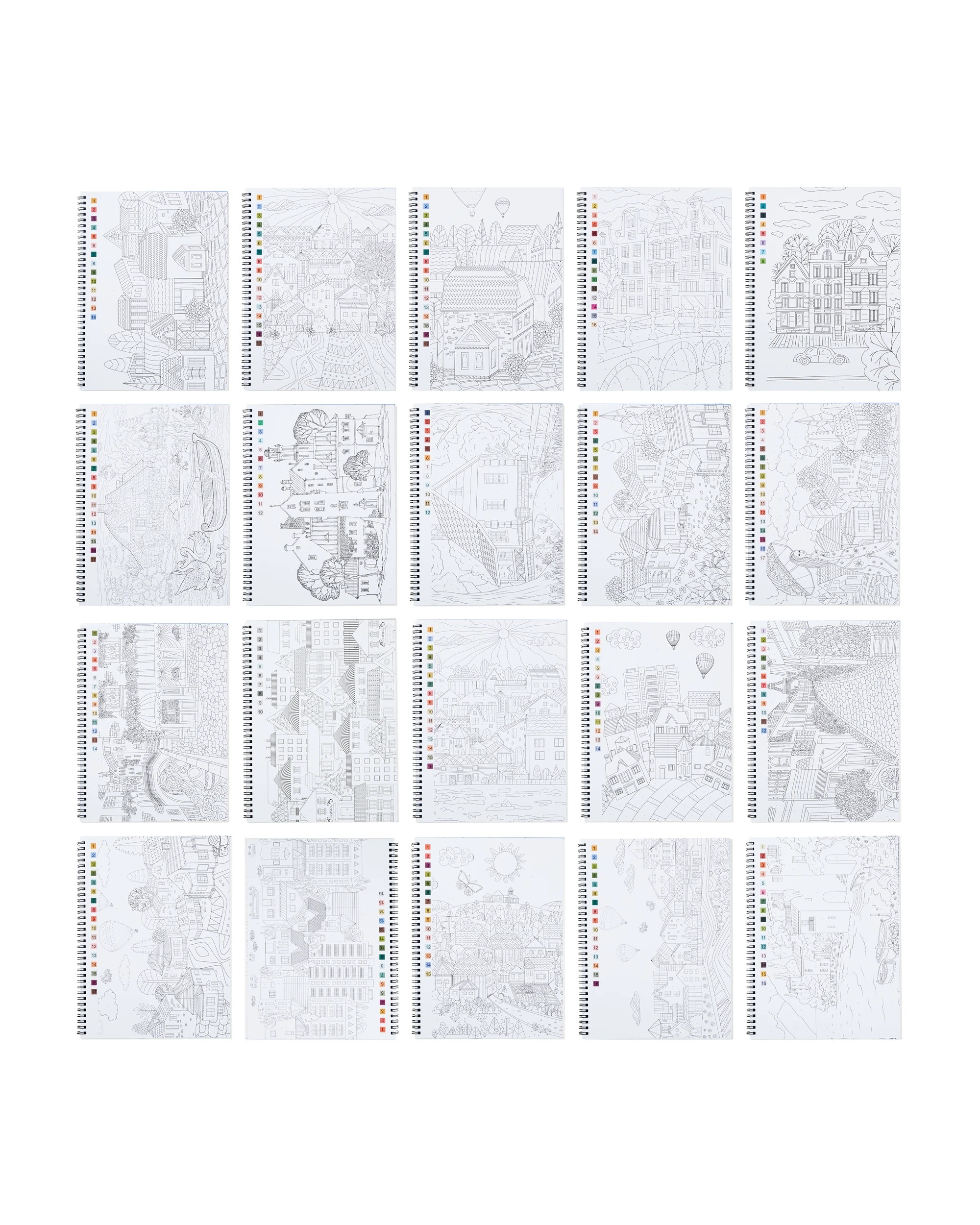 3 Colour by Number Set - Landscapes, 3 of 7