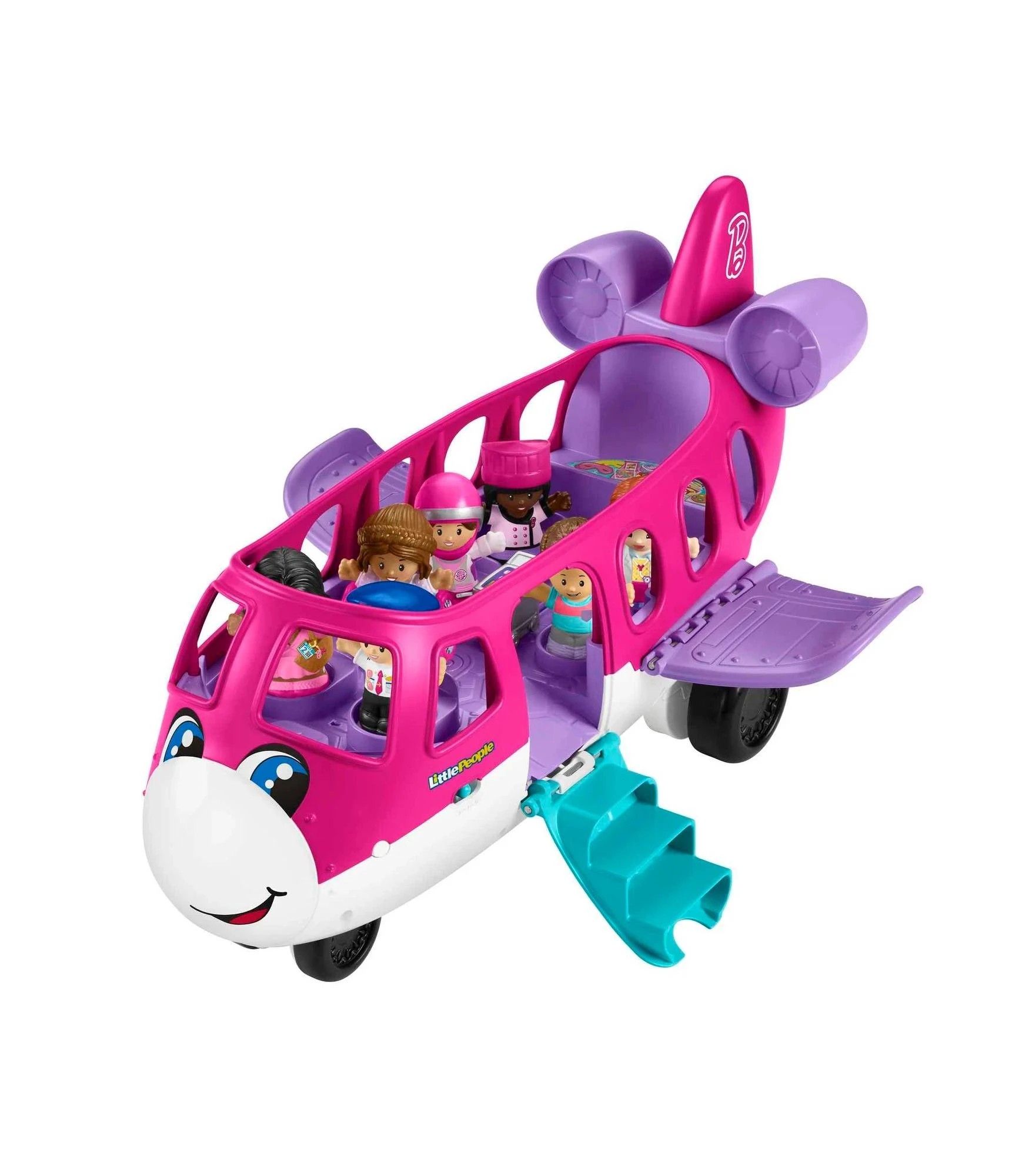 3 Barbie Little People Dream Plane - Pink, 3 of 7