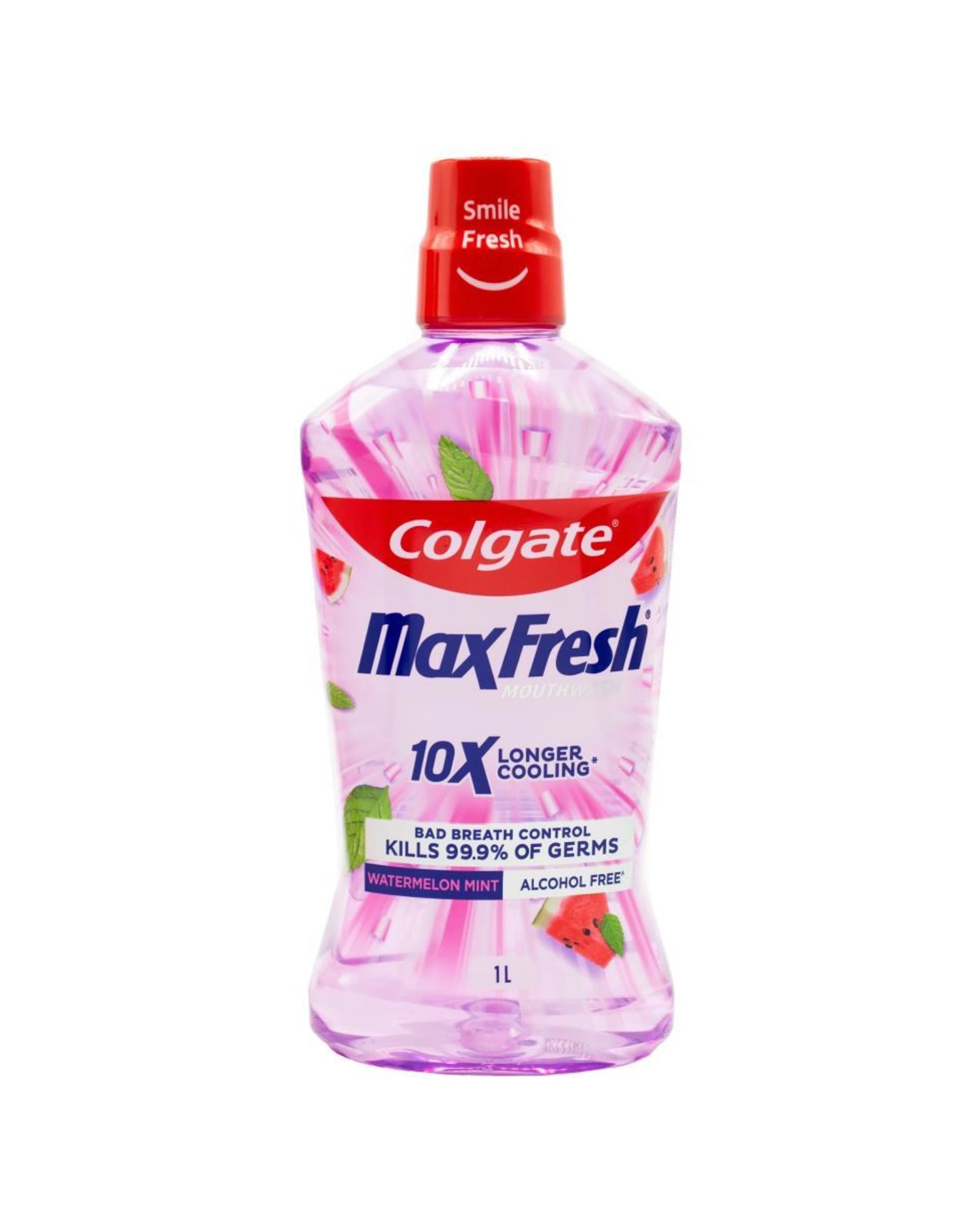 2 Colgate 3pk Mouthwash Max Fresh 10x Longer Cooling Watermelon Mint 1L - Pink, 2 of 3