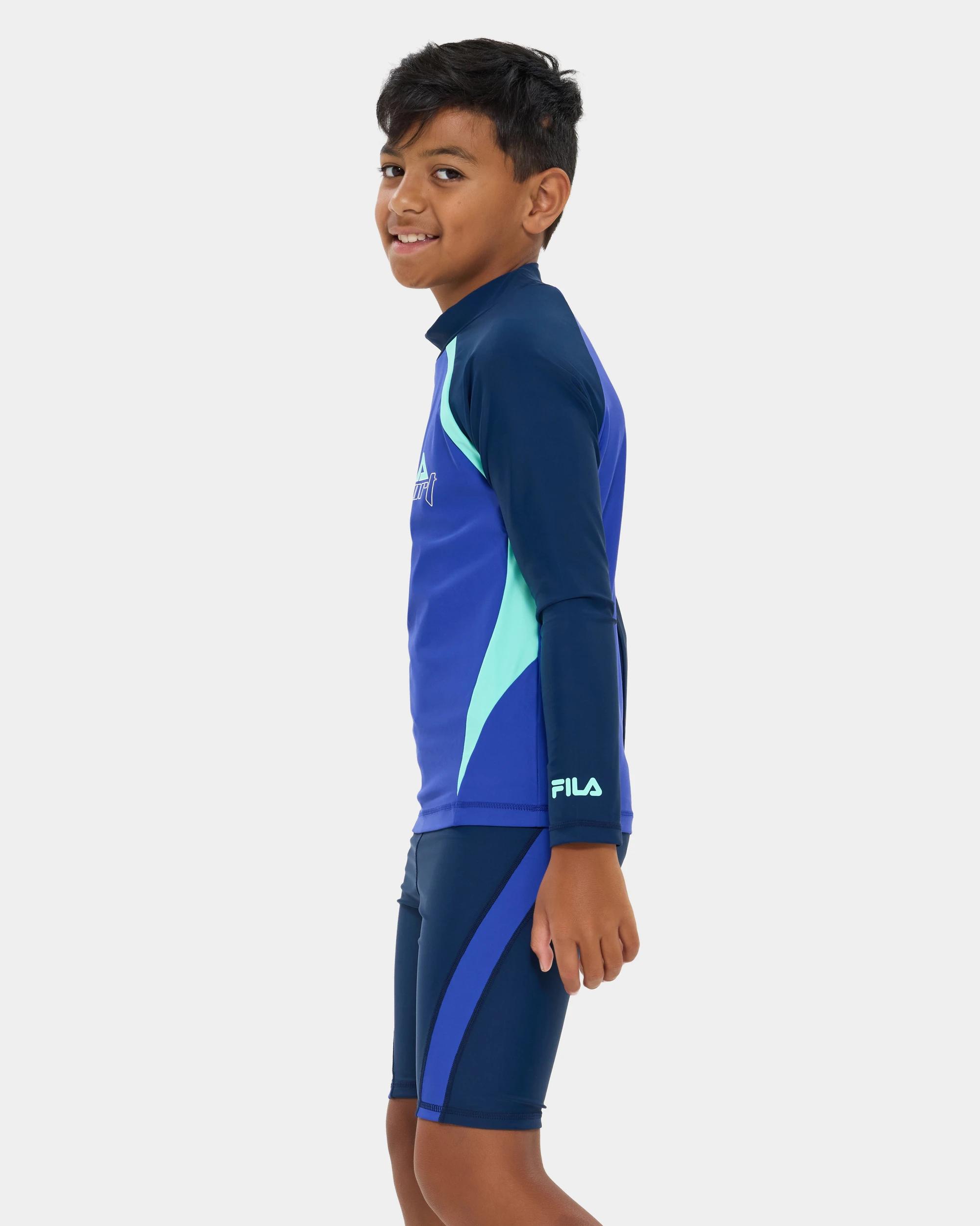 3 Fila Hunter Long Sleeve Rash Vest BLUE, 3 of 6