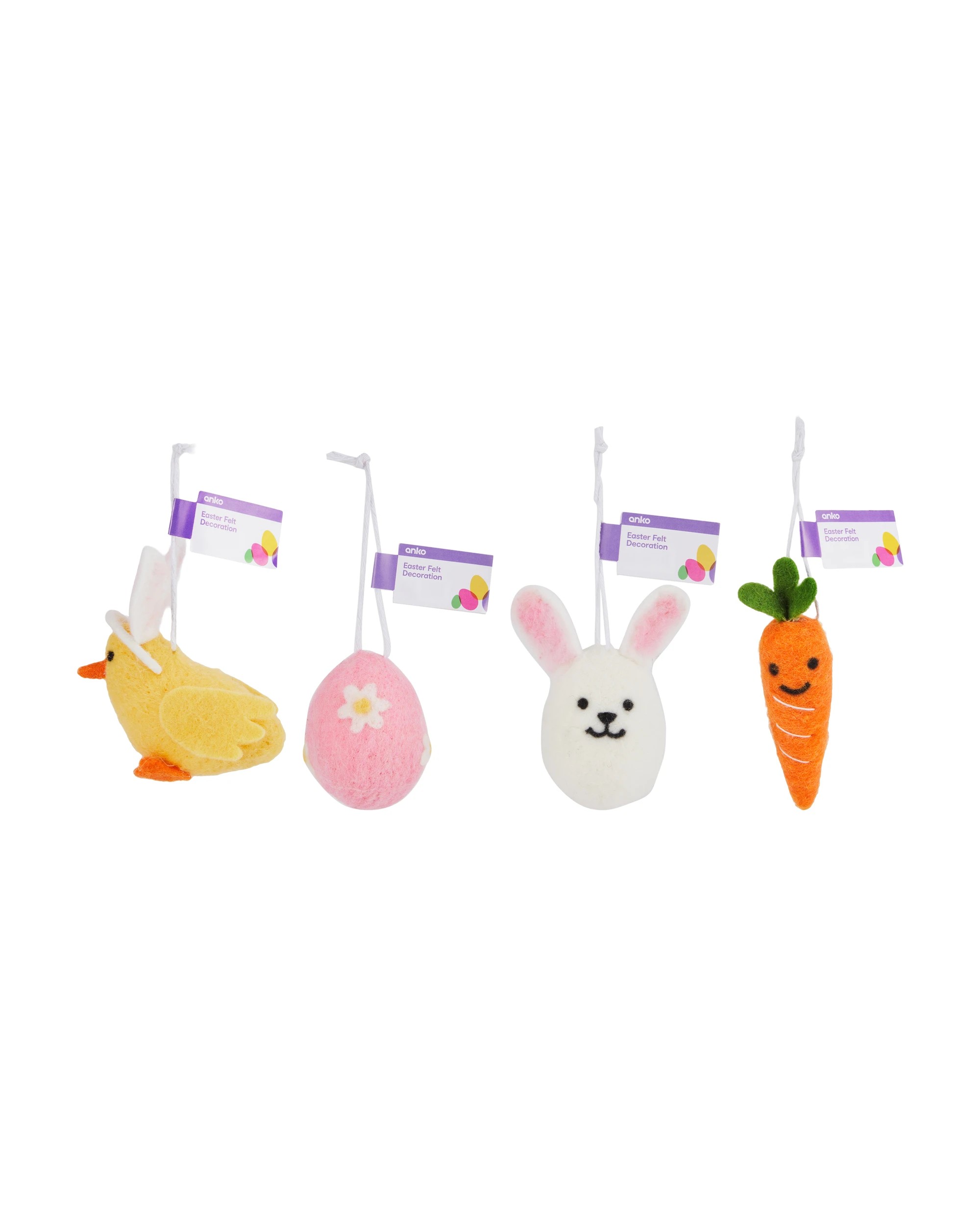 4 Easter Felt Decoration - Assorted, 4 of 4