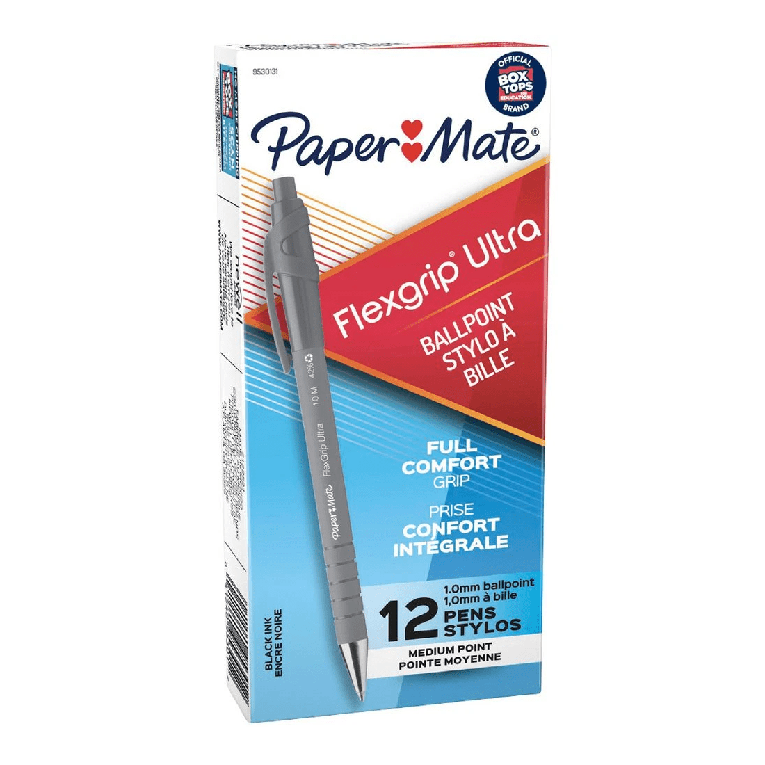 1 Paper Mate FlexGrip Ultra Retractable Pens Black 12 Pack, 1 of 4