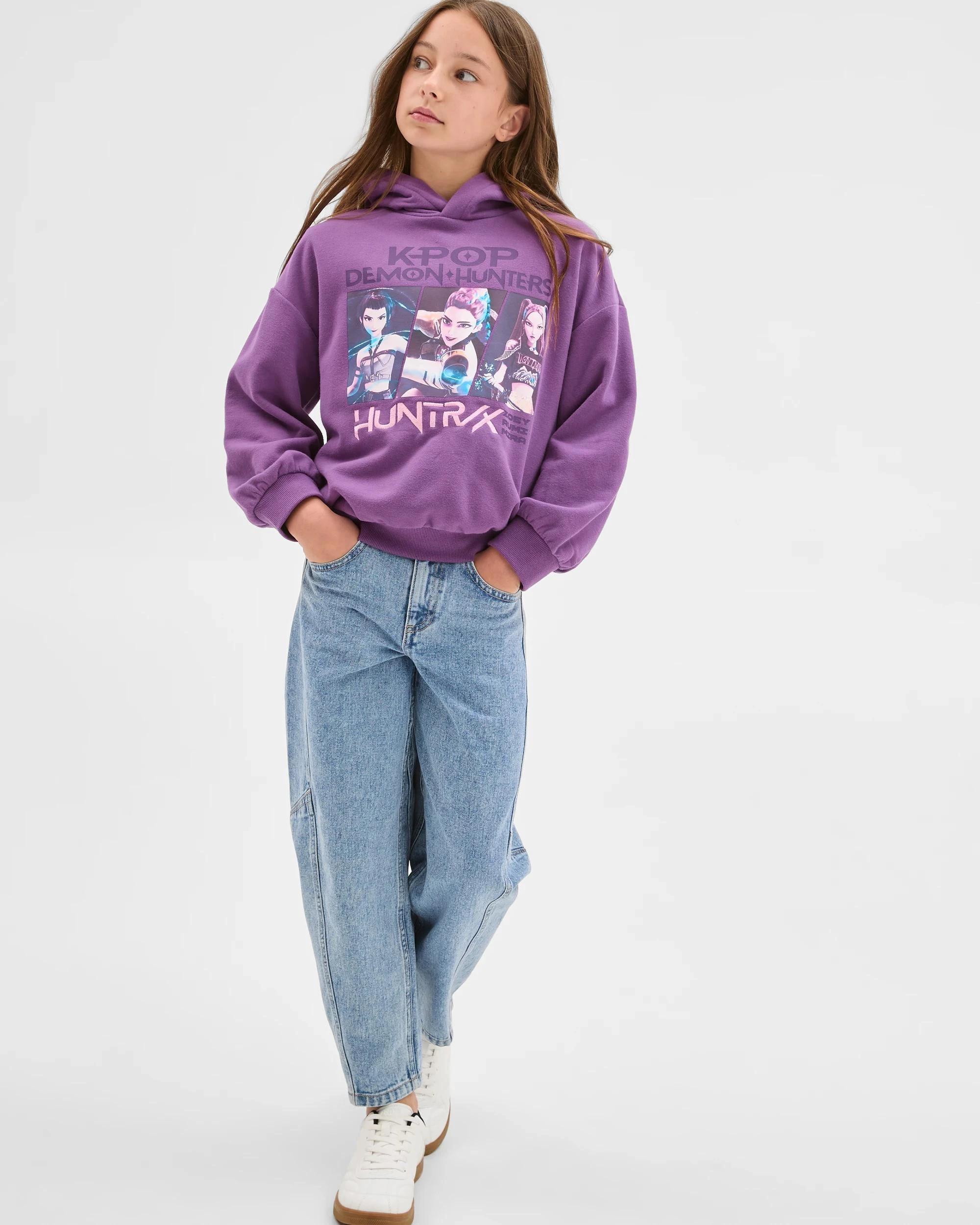 2 KPop Demon Hunters Huntrix Hoodie PURPLE, 2 of 7