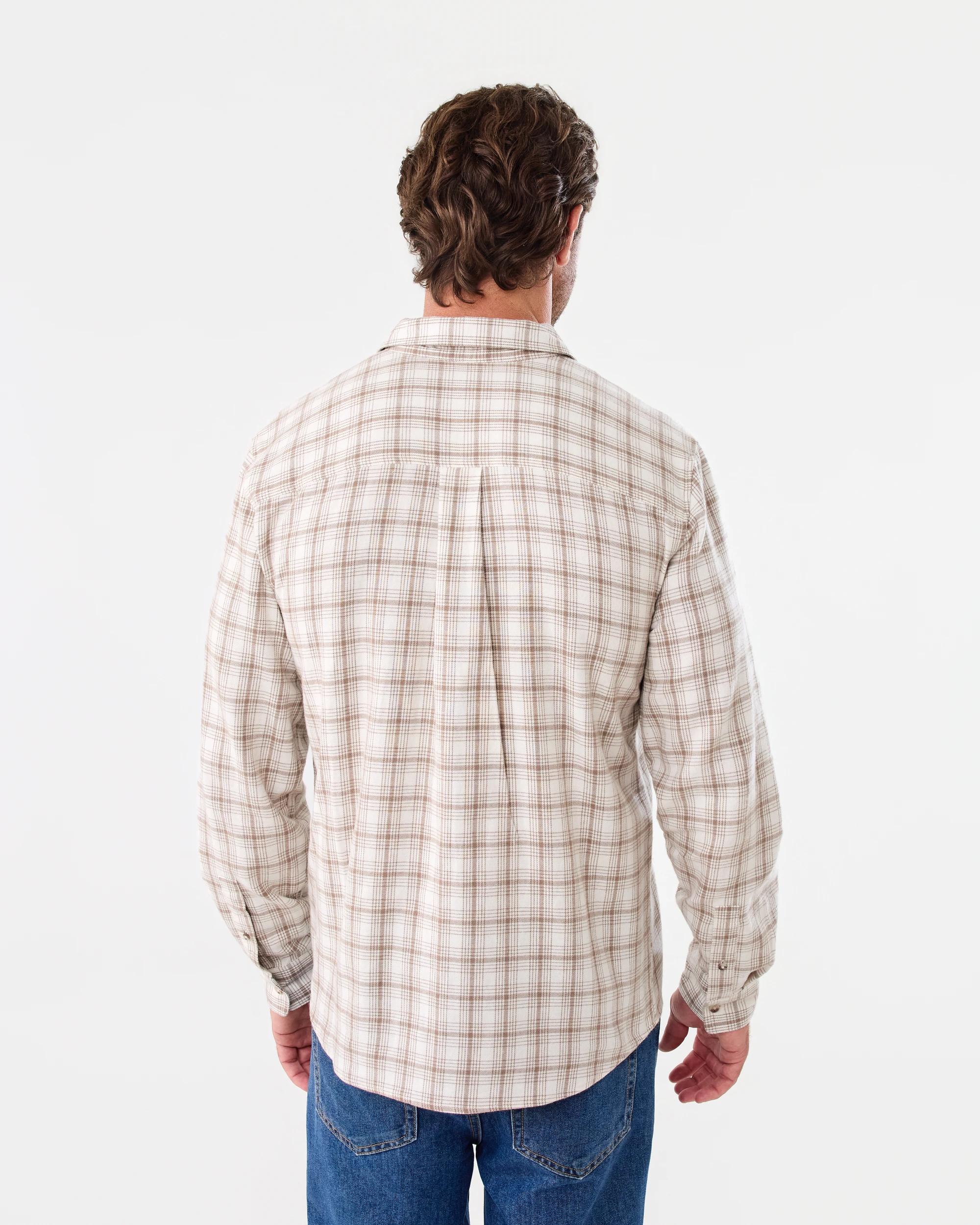 3 Long Sleeve Brushed Shirt Bge Check, 3 of 7